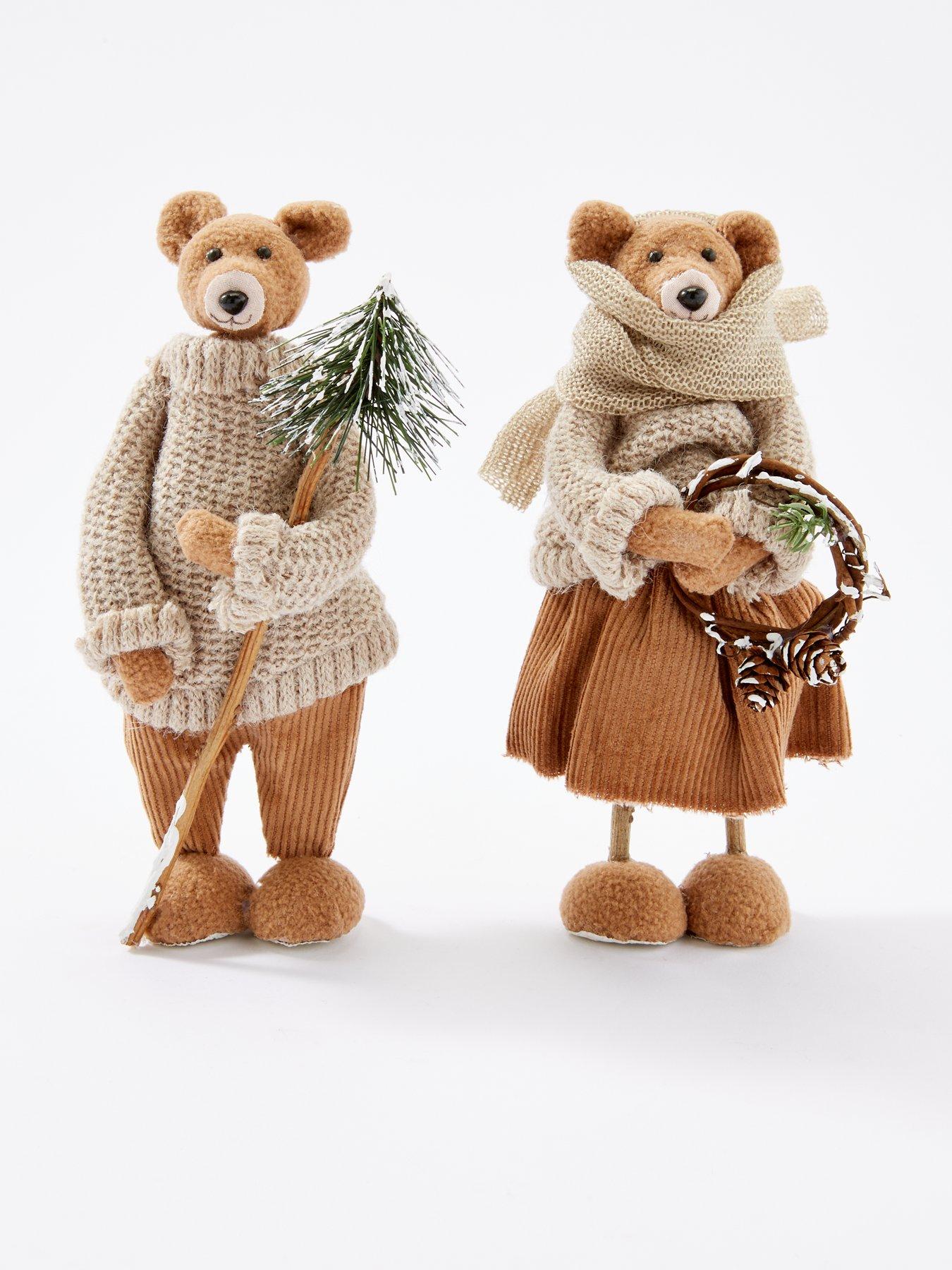 Image 2 of 3 of Very Home Set 2 Bears In Jumpers Christmas Decorations