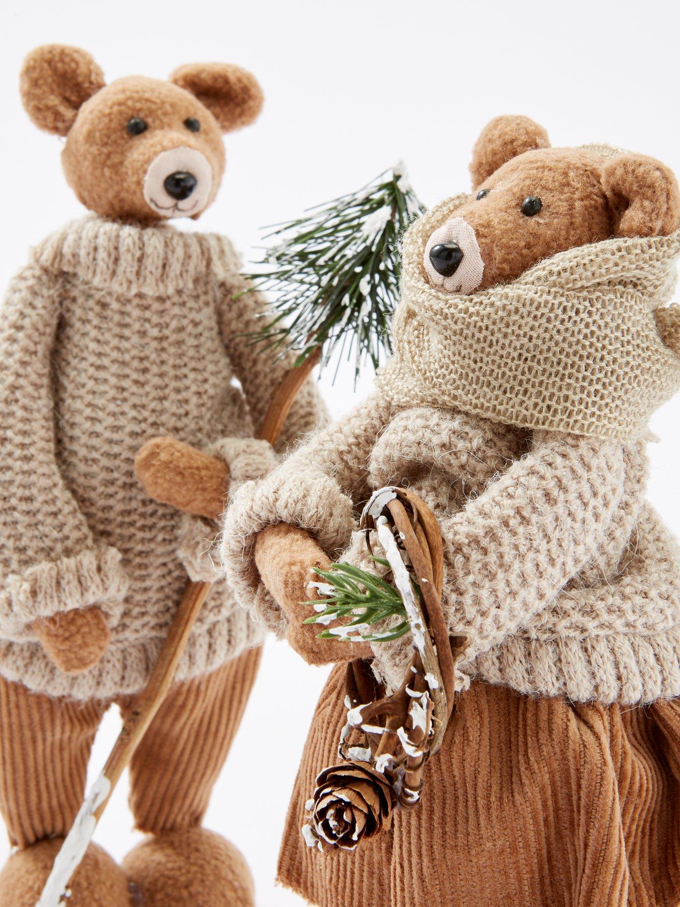 Image 3 of 3 of Very Home Set 2 Bears In Jumpers Christmas Decorations