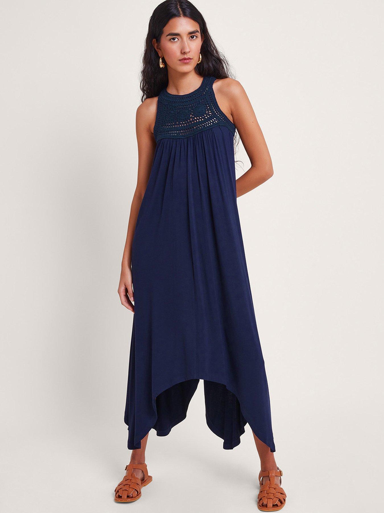 Chi Chi London Mireya Bardot Dress Blue littlewoods