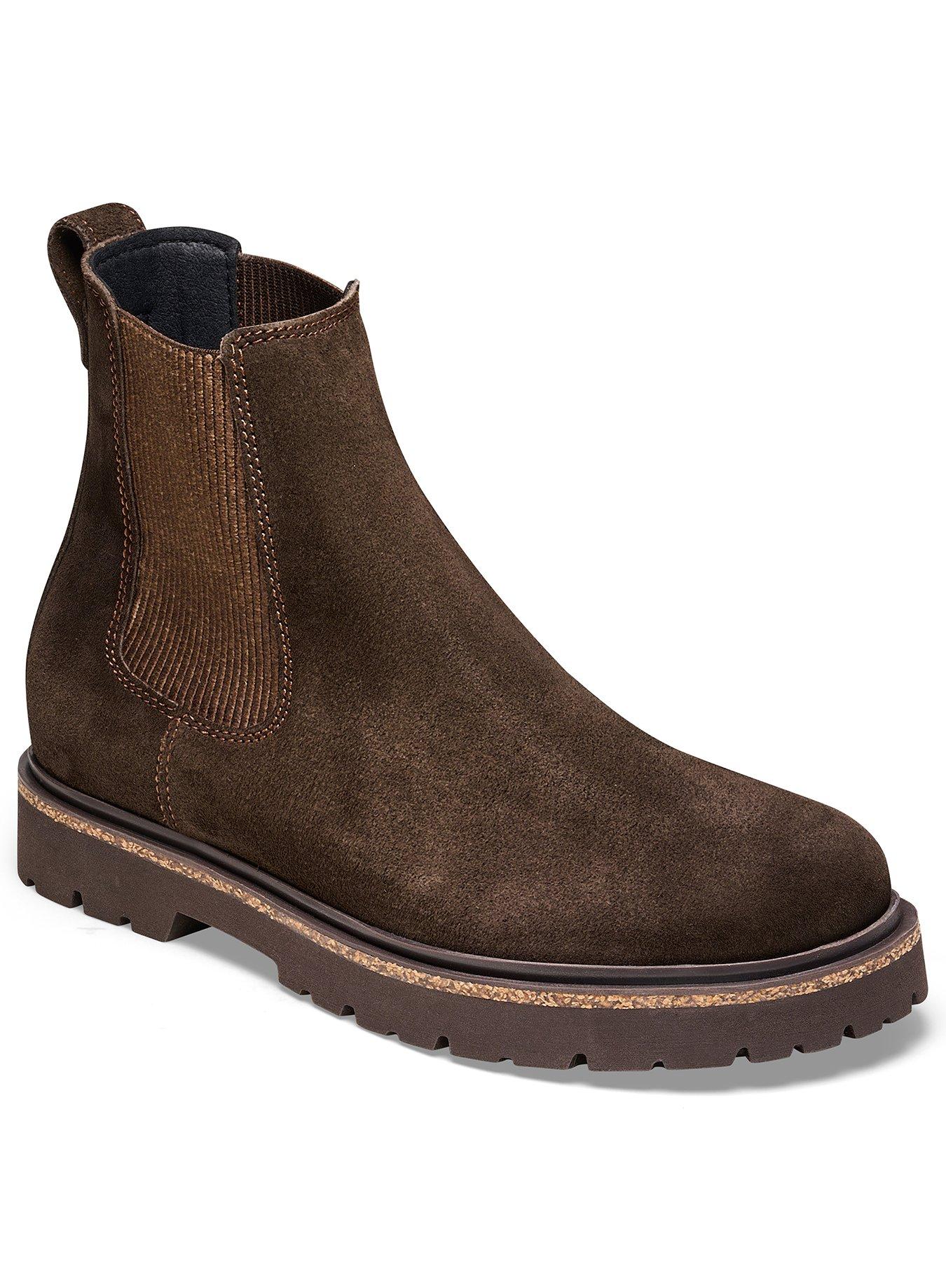  image of birkenstock-highwood-slip-on-suede-ankle-boots-brown