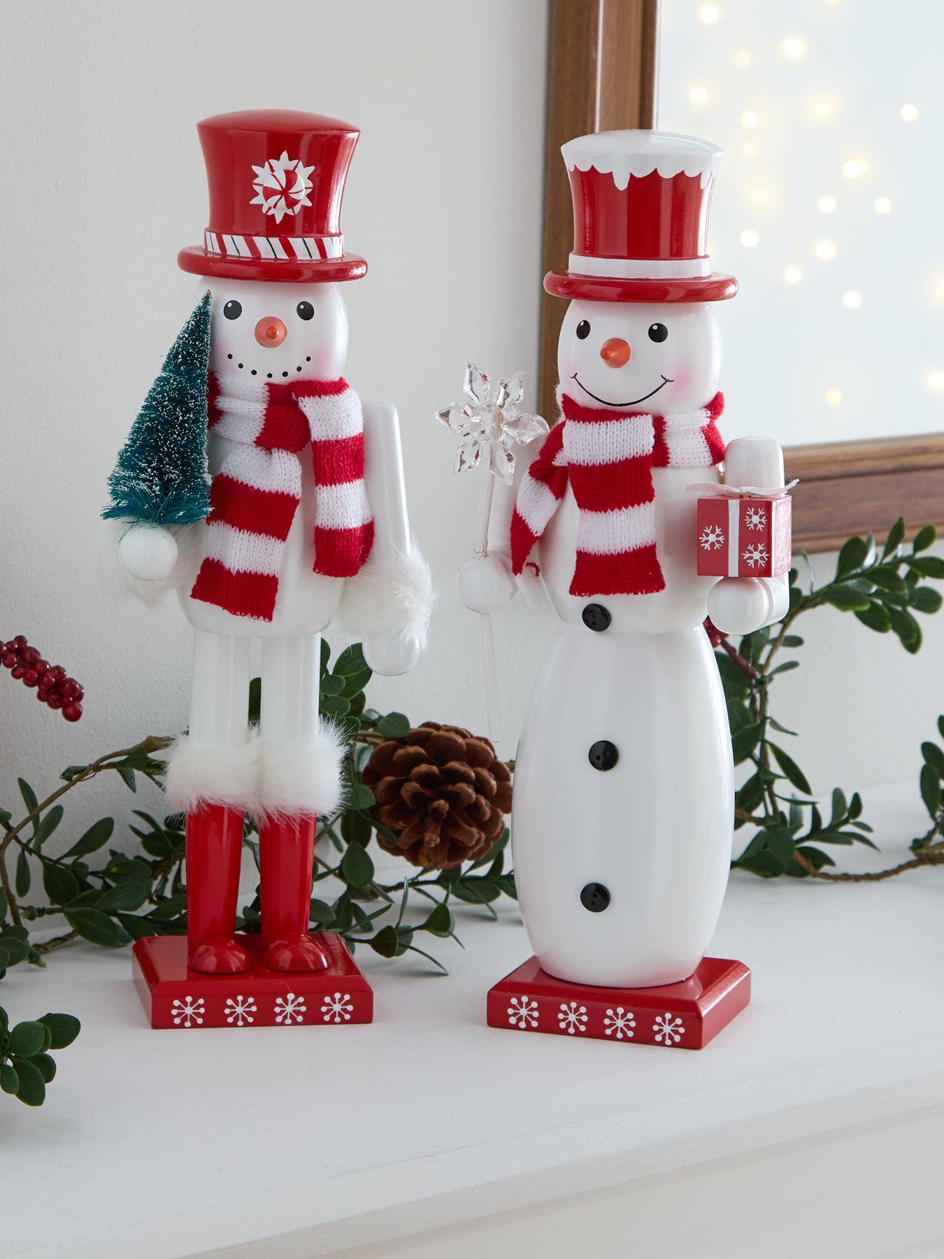 undefined Set of 2 Snowman Nutcrackers