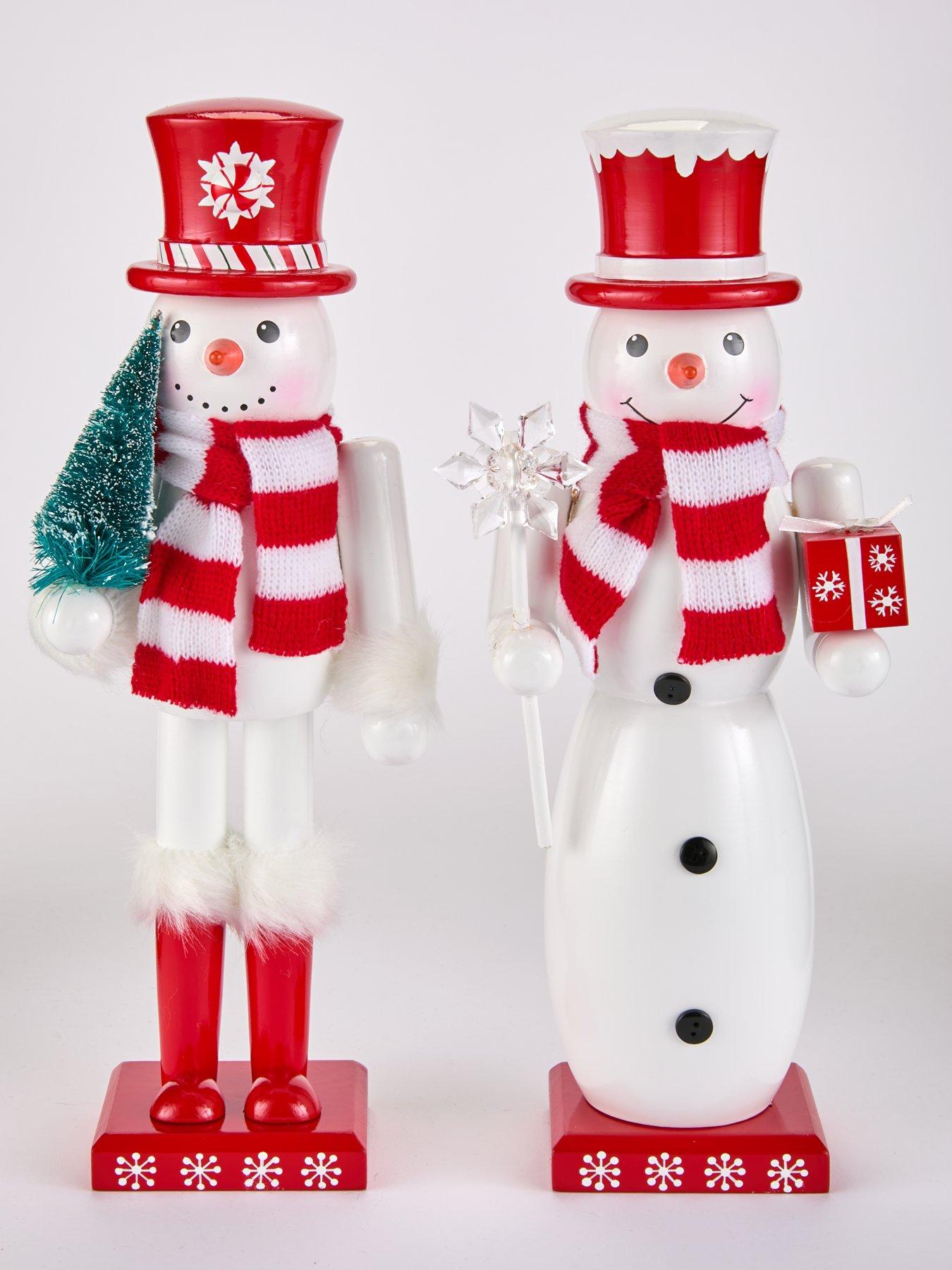 Image 2 of 5 of Very Home Set of 2 Snowman Nutcrackers