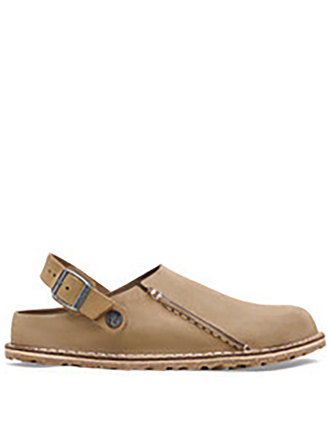 Birkenstock Lutry Premium Wide Fit Suede Flats - Brown