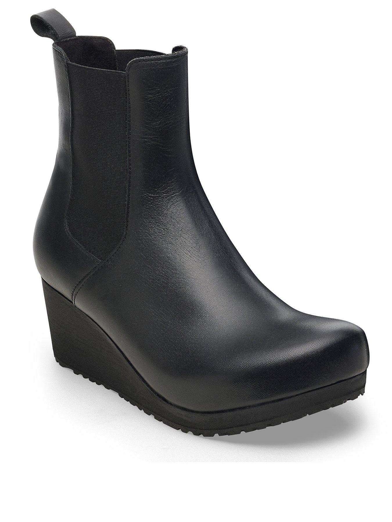  image of birkenstock-ebba-slip-on-natural-leather-ankle-boot-black