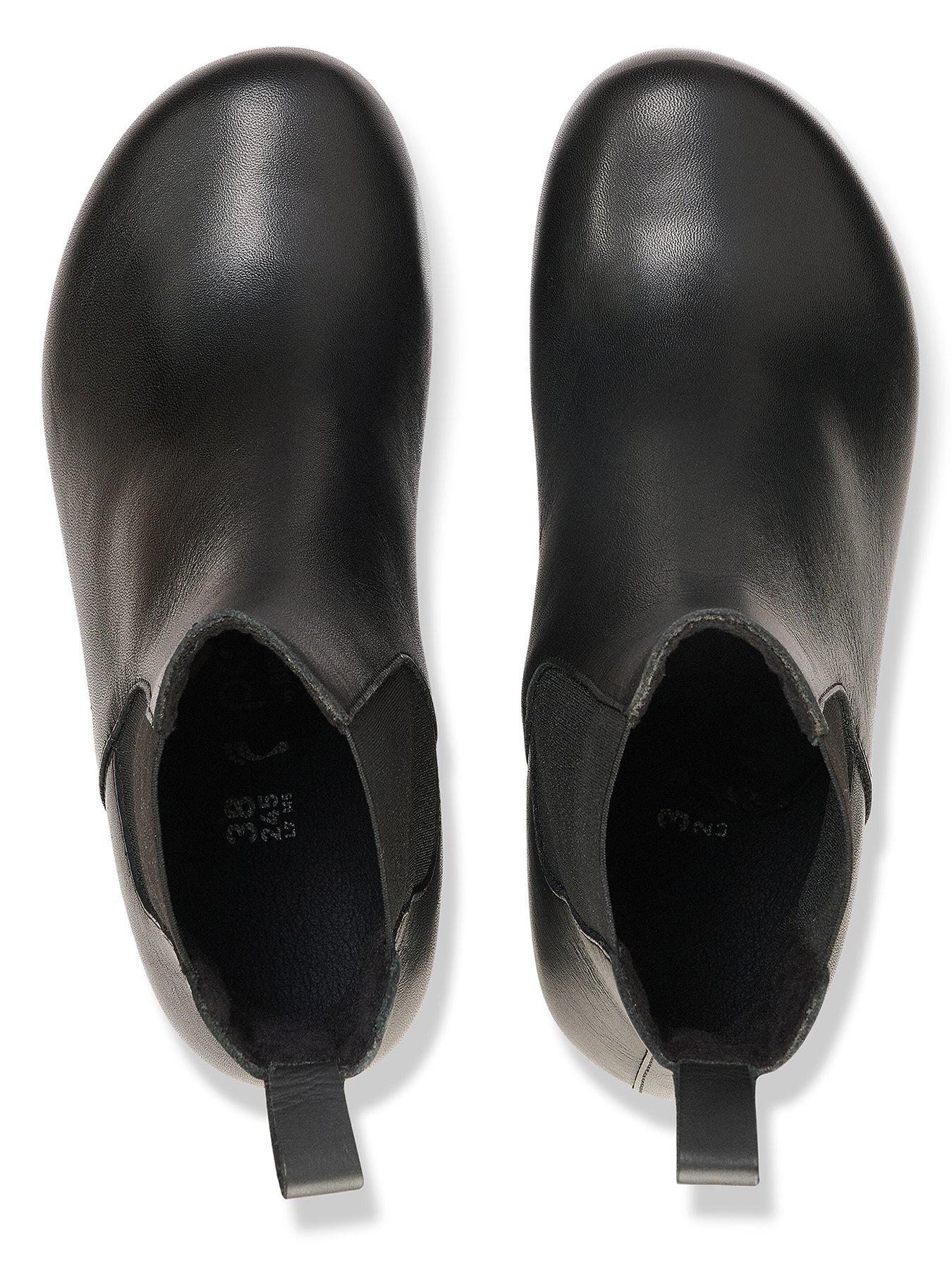  image of birkenstock-ebba-slip-on-natural-leather-ankle-boot-black