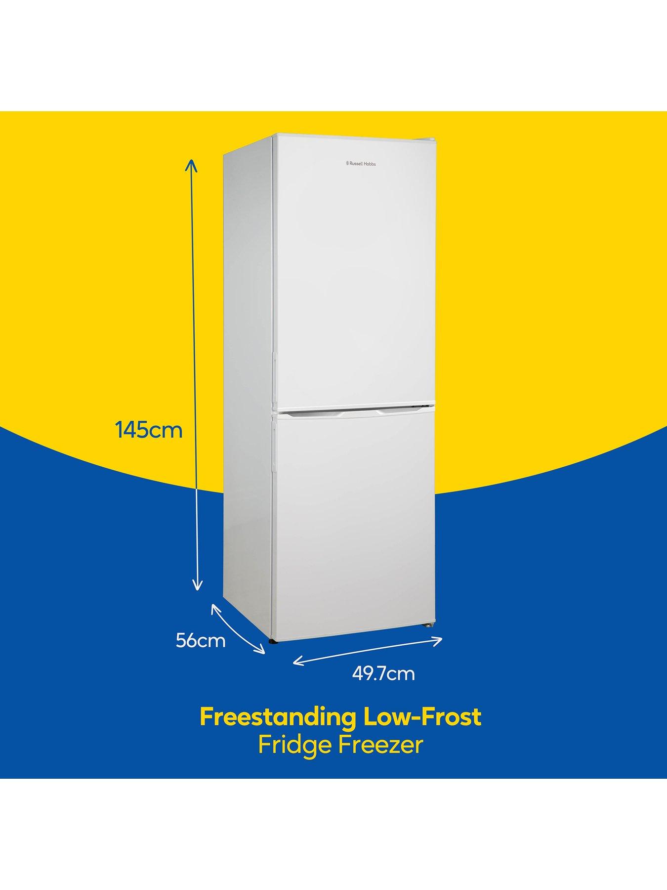  image of russell-hobbs-rh145ff501e1w-freestanding-50cm-widenbsplow-frost-fridge-freezer-white