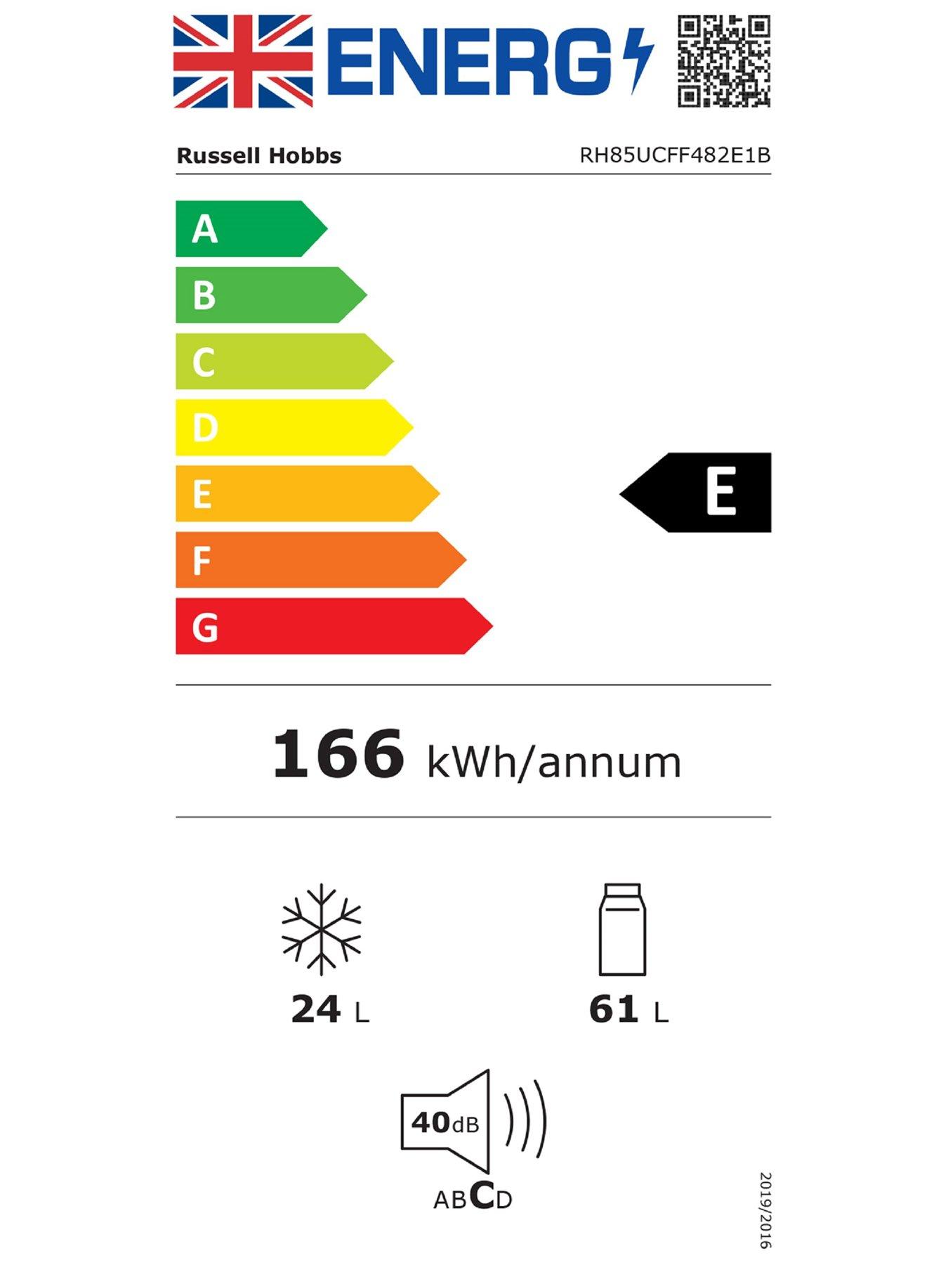  image of russell-hobbs-rh85ucff482e1b-under-counter-fridge-freezer--nbspblack