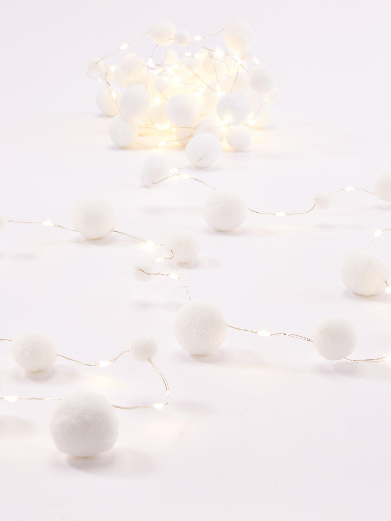 Image 2 of 4 of Very Home 100 LED&nbsp;Snowball Light Garland Christmas Decoration