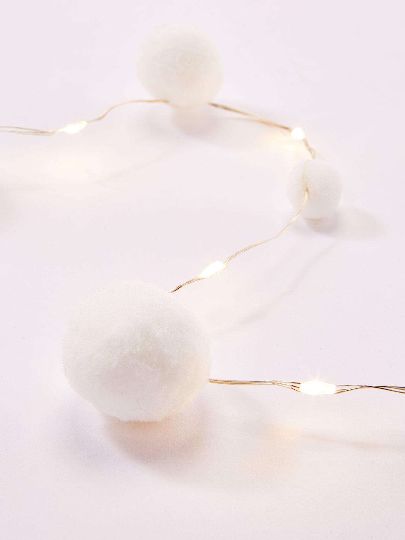 Image 4 of 4 of Very Home 100 LED&nbsp;Snowball Light Garland Christmas Decoration