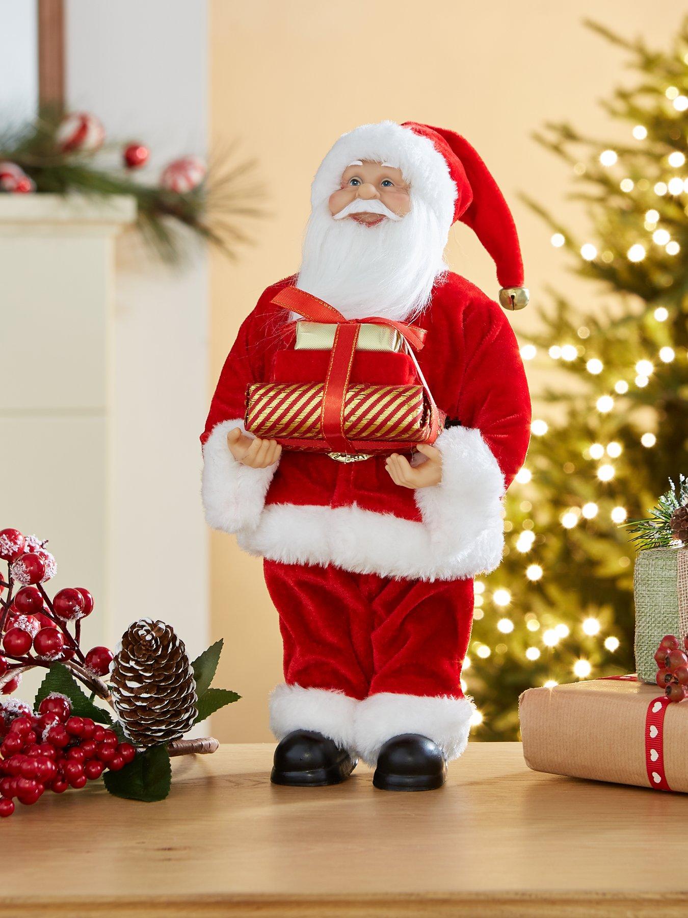 Image 1 of 4 of Very Home 30 cm Standing Santa Christmas Decoration