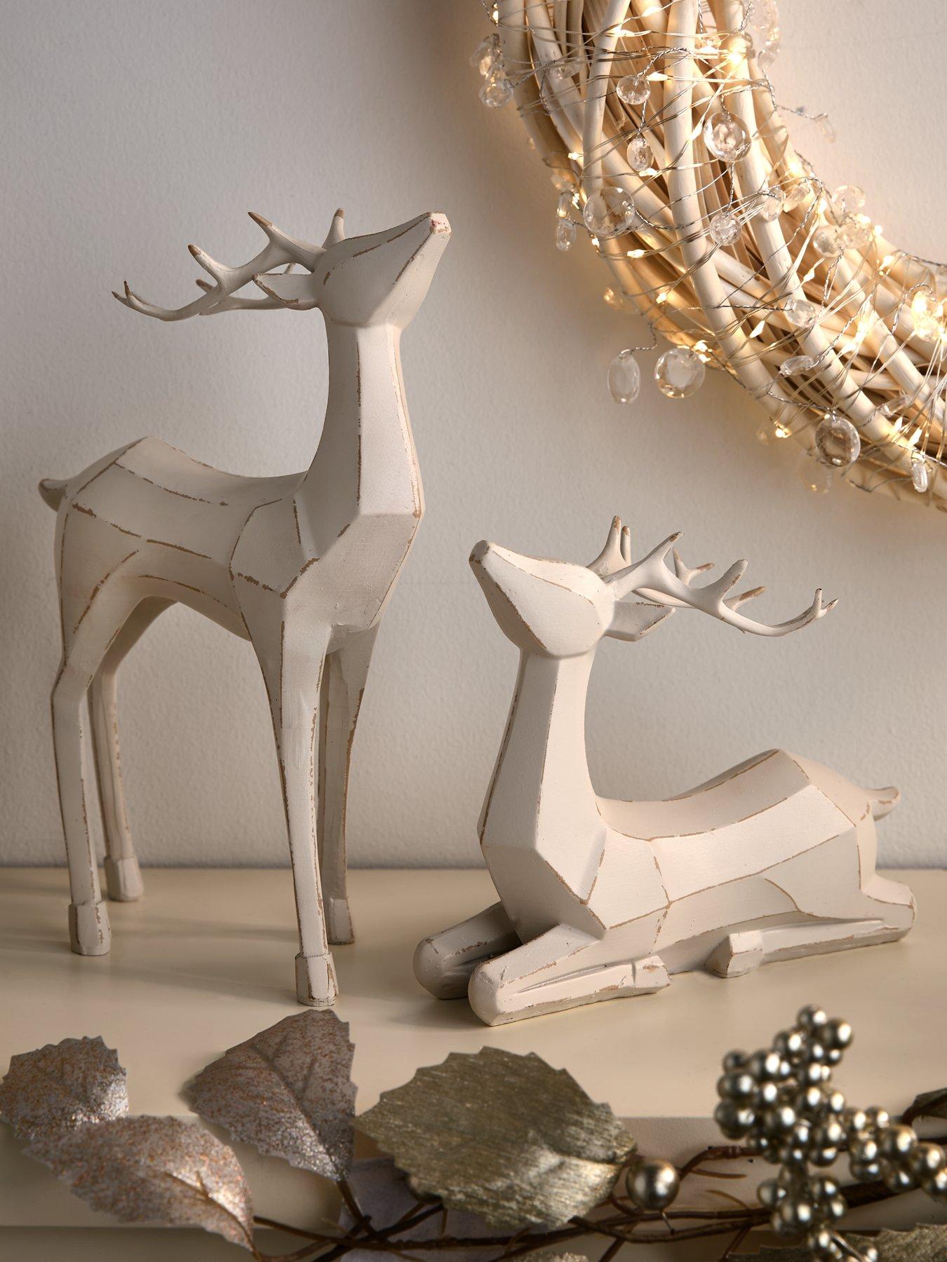 The Very Collection Set of 2 Stag Christmas Decorations