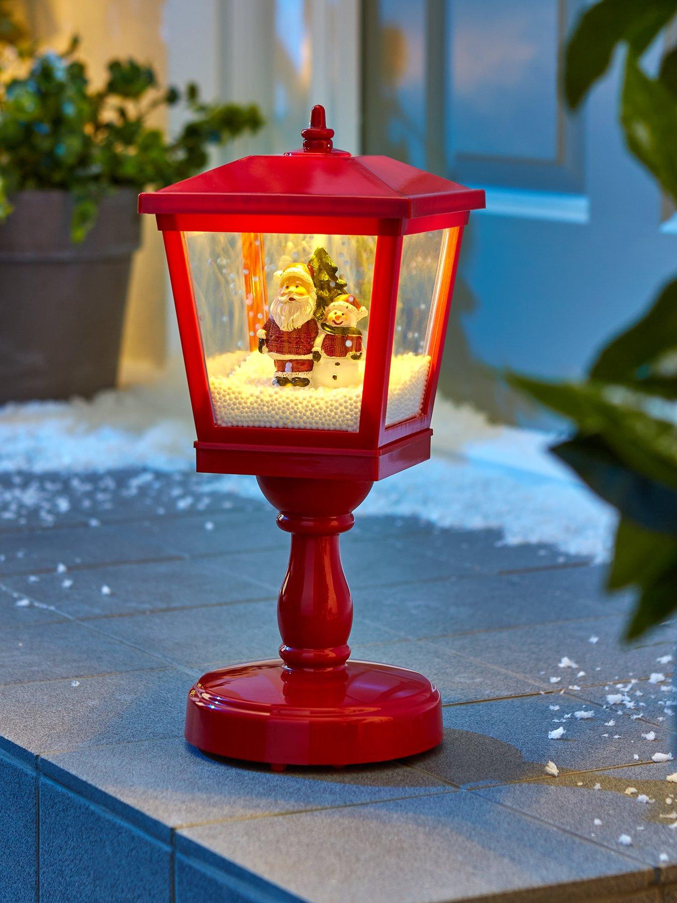 undefined Christmas Scene Light Up Snowing Lantern with Music