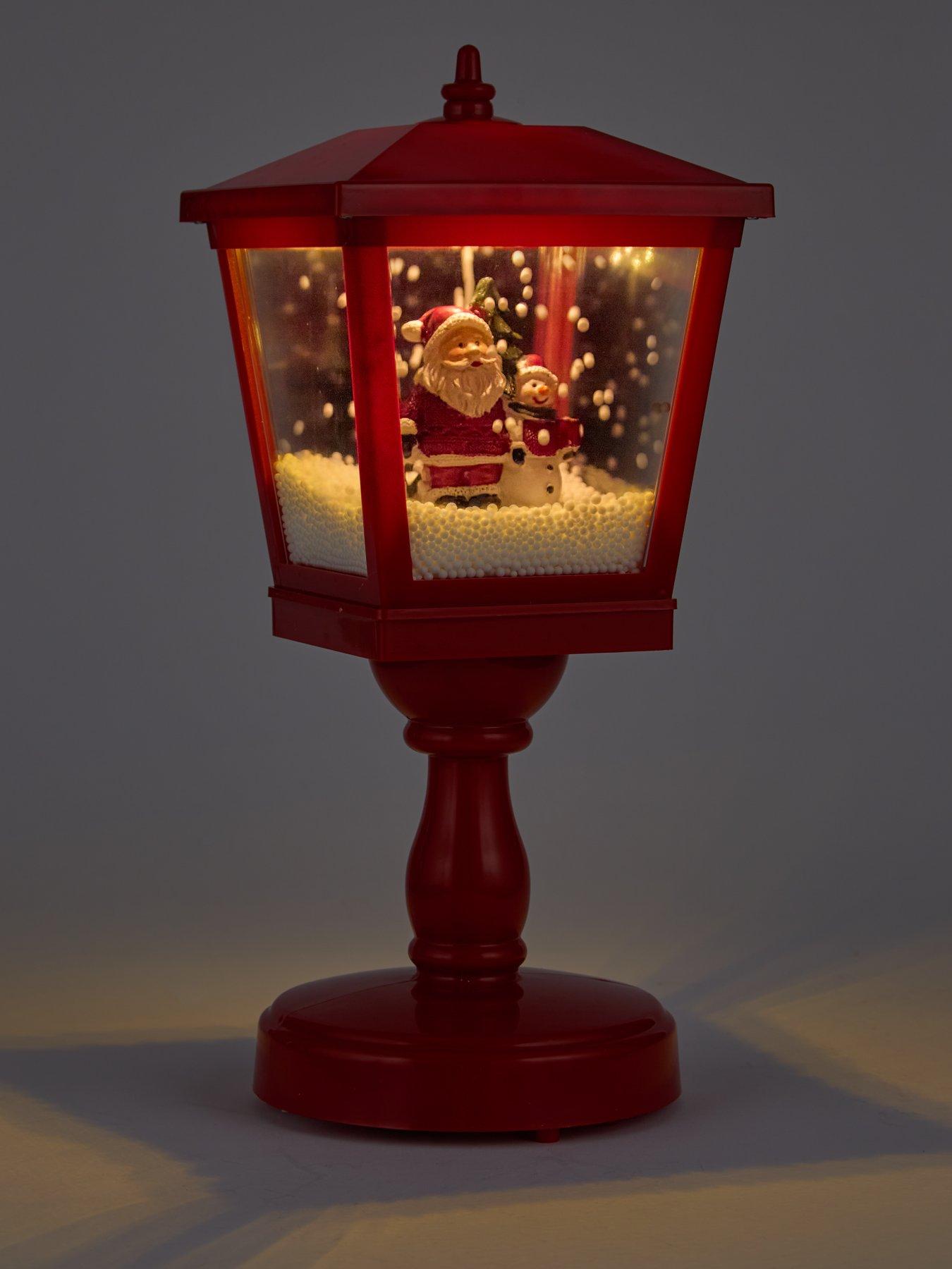 Image 3 of 5 of Very Home Christmas Scene Light Up Snowing Lantern with Music