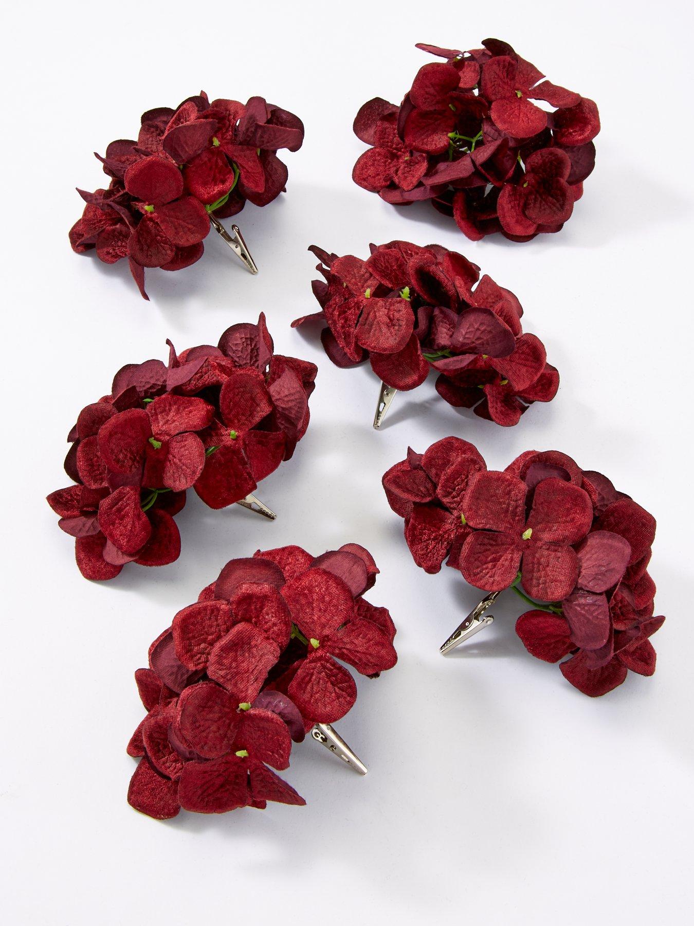  image of very-home-set-of-6-red-hydrangea-tree-clips