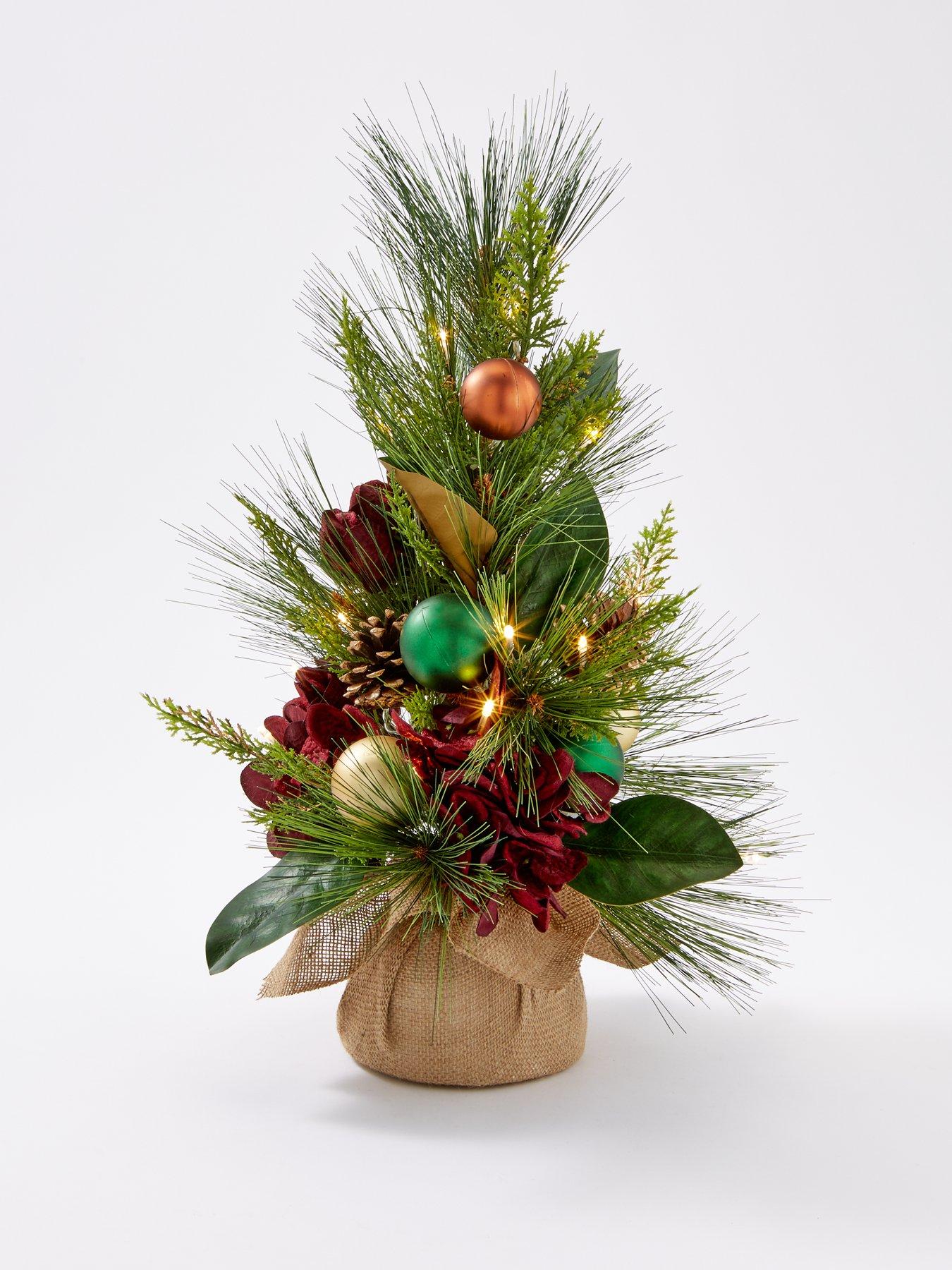  image of very-home-hydrangea-pre-lit-small-christmas-tree