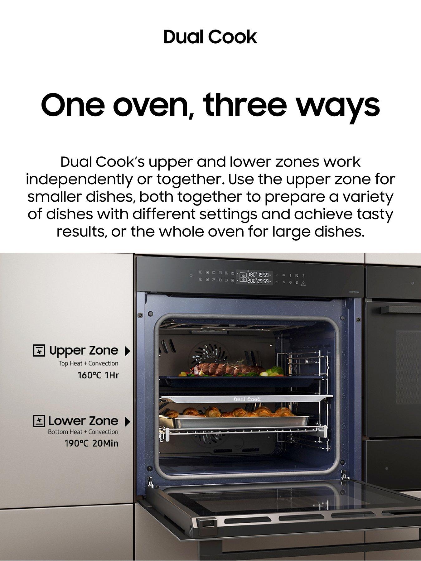 Image 4 of 8 of Samsung Series 4 NV7B45205ASU4 Dual Cook Flex Smart Oven with Catalytic Cleaning &ndash; A+ Rated - Stainless Steel