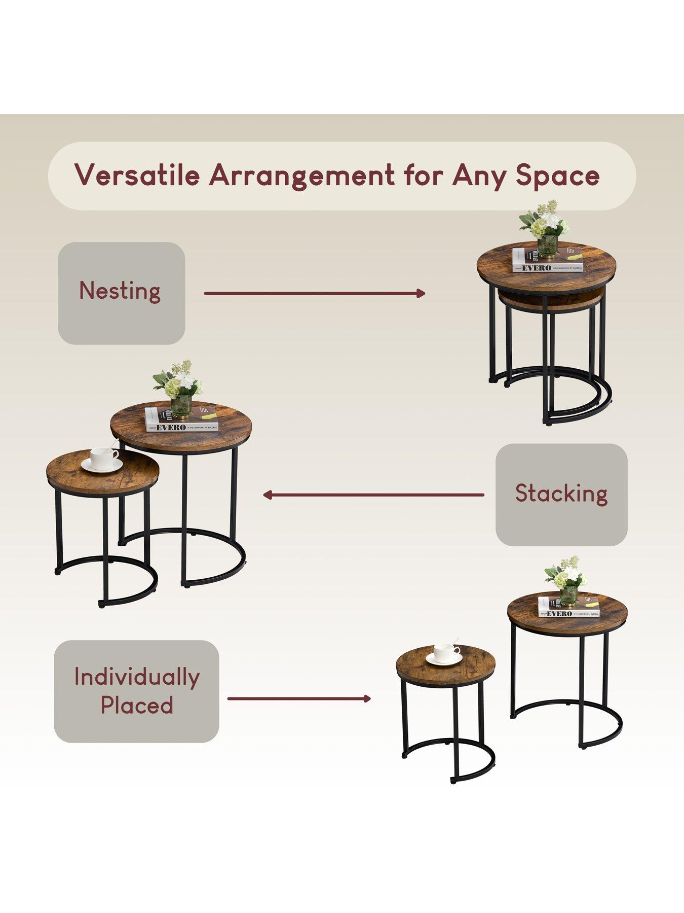Image 4 of 7 of Vida Designs Brooklyn Nest Of 2 Round Tables
