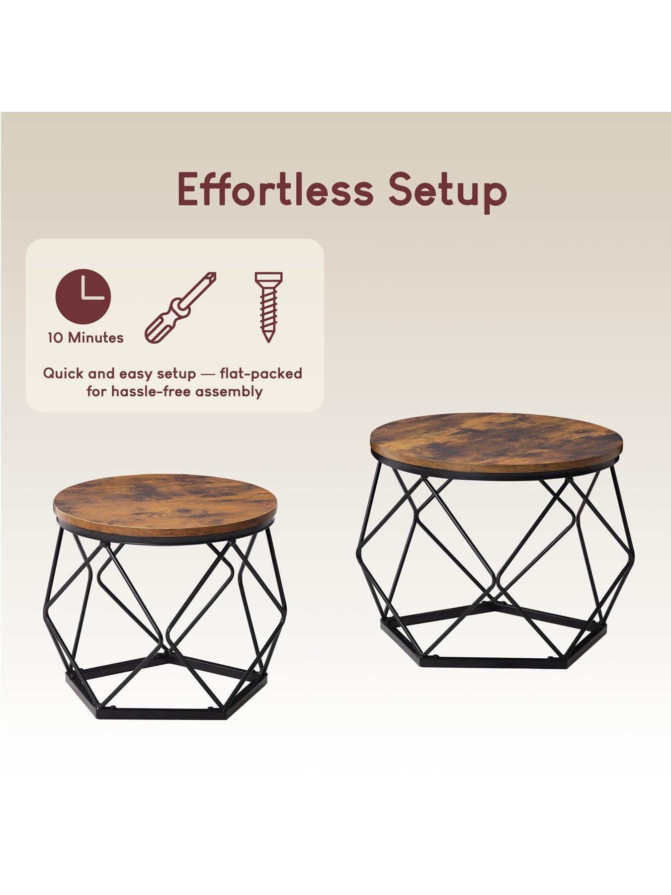 Image 5 of 6 of Vida Designs Brooklyn Nest Of 2 Geometric Tables