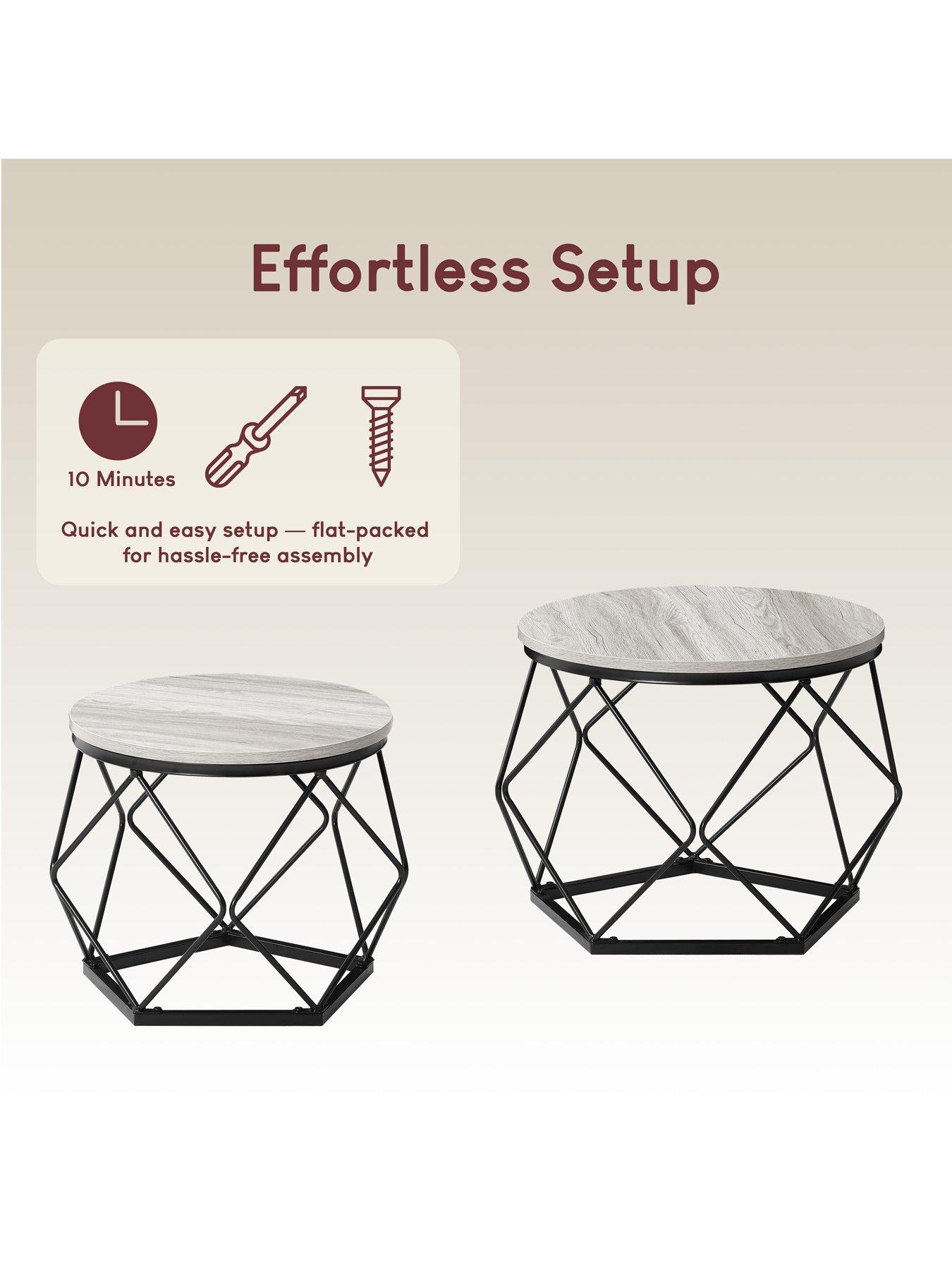 Image 5 of 6 of Vida Designs Brooklyn Nest Of 2 Geometric Tables