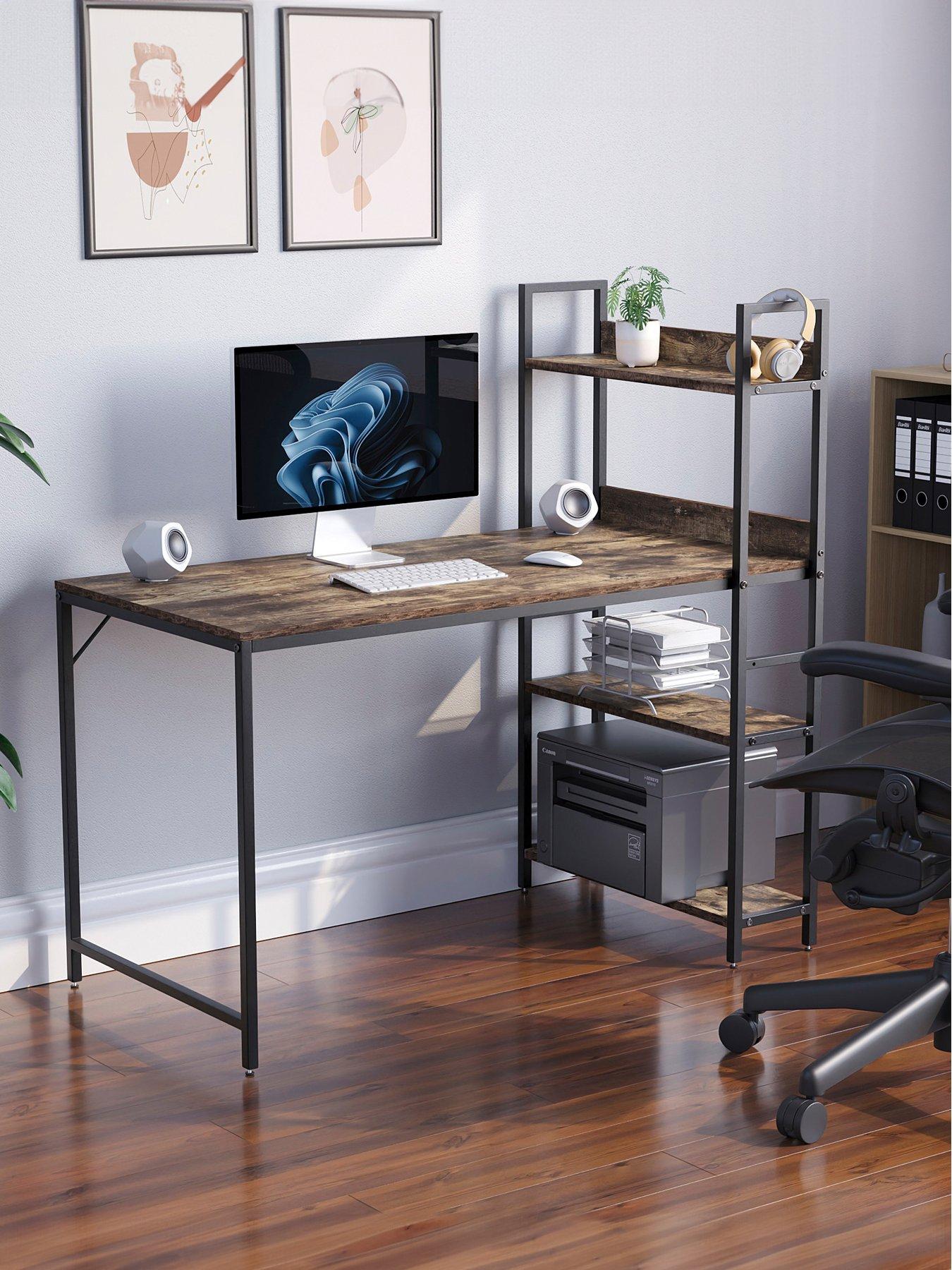 front image of vida-designs-brooklyn-desk-with-3-shelves