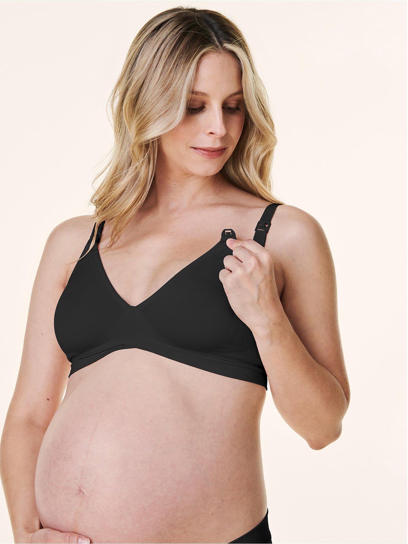  image of bravado-designs-bravado-v-neck-maternity-amp-nursing-bra-black