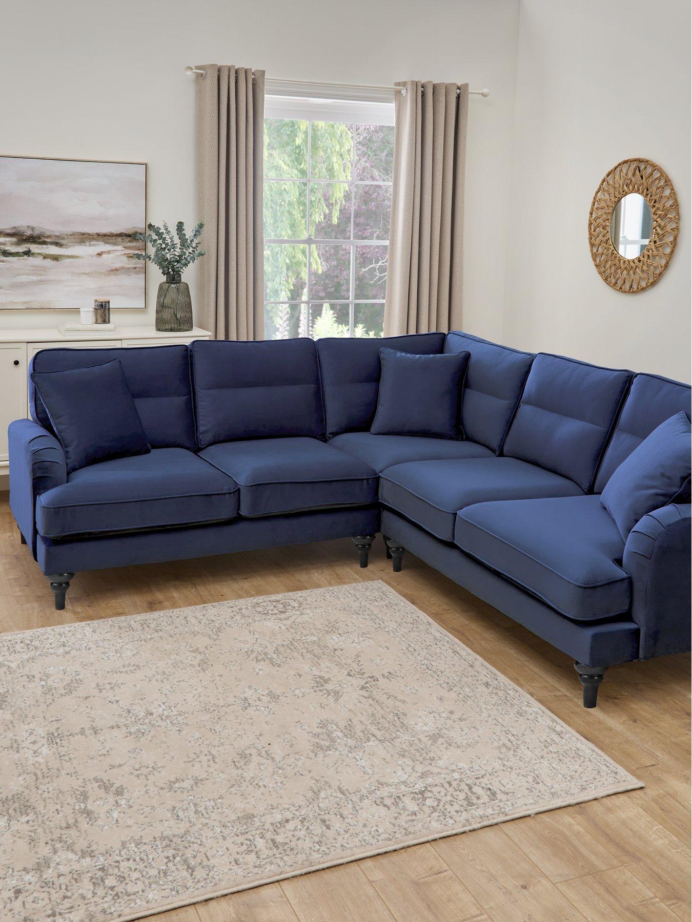 Very Home Victoria Fabric Corner Group Sofa - Navy - FSC® Certified