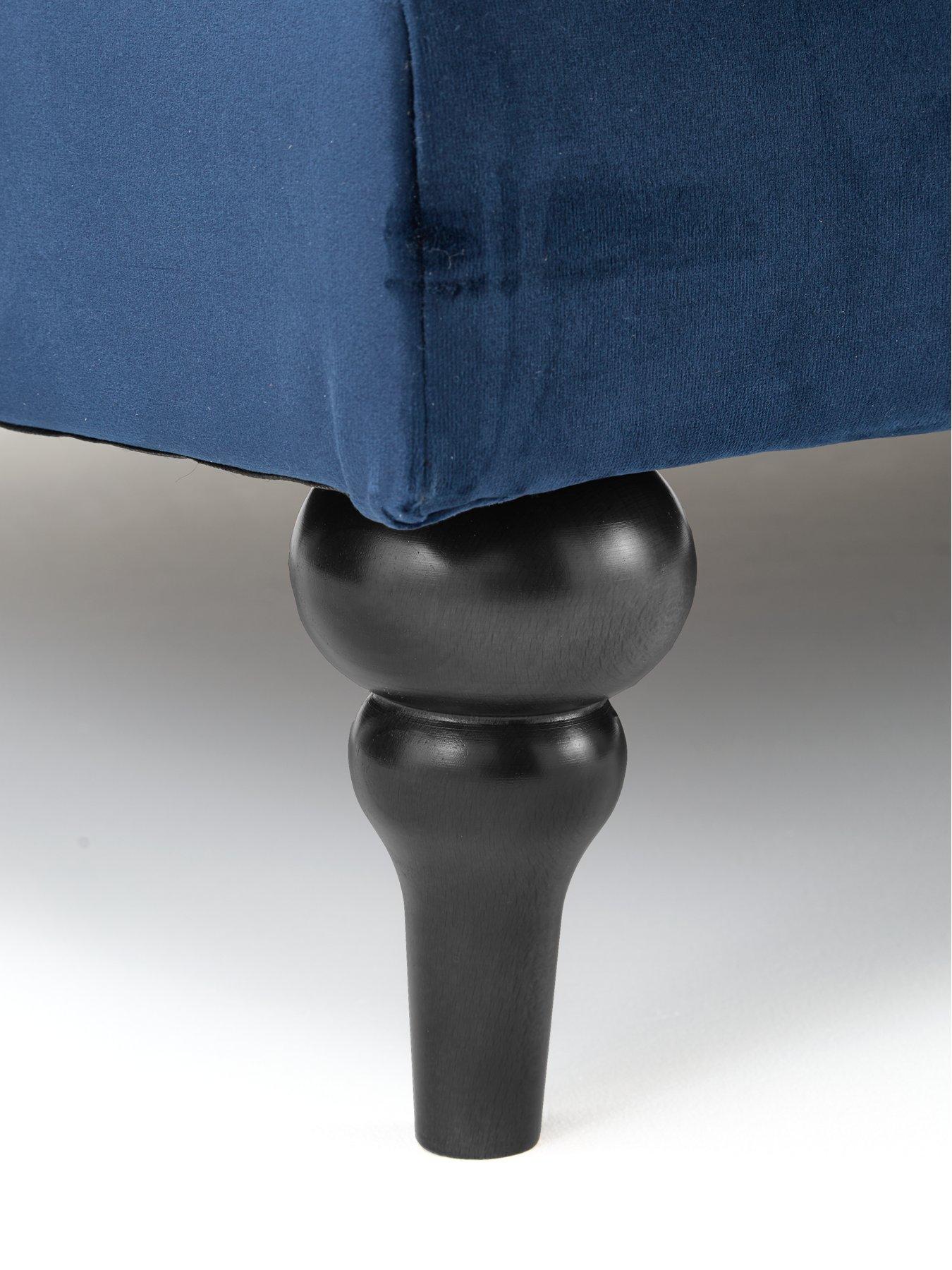 Image 4 of 7 of Very Home Victoria Left Hand Fabric 3 Seater Chaise Sofa - Navy&nbsp;- FSC&reg; Certified