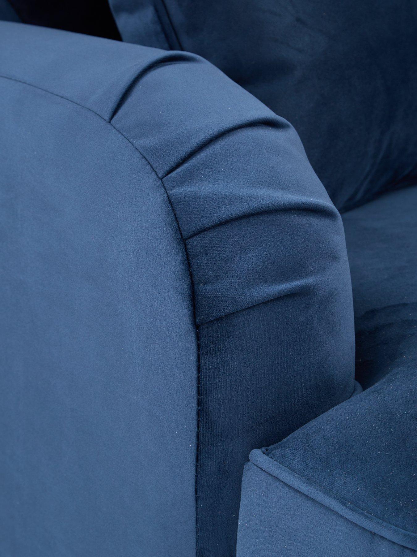 Image 5 of 7 of Very Home Victoria Left Hand Fabric 3 Seater Chaise Sofa - Navy&nbsp;- FSC&reg; Certified