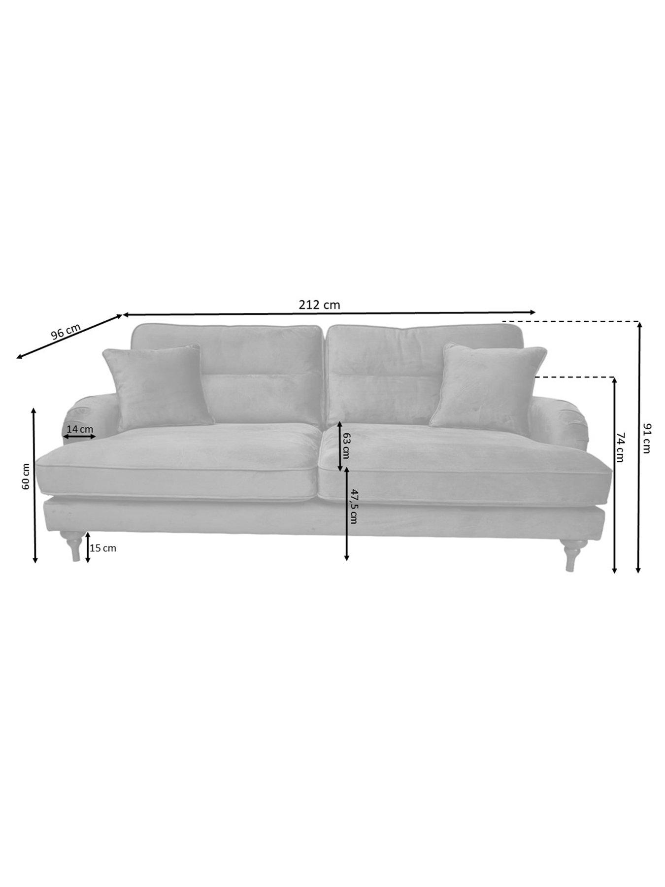 Image 6 of 7 of The Very Collection Victoria 4 Seater Sofa - Navy - FSC&reg; Certified
