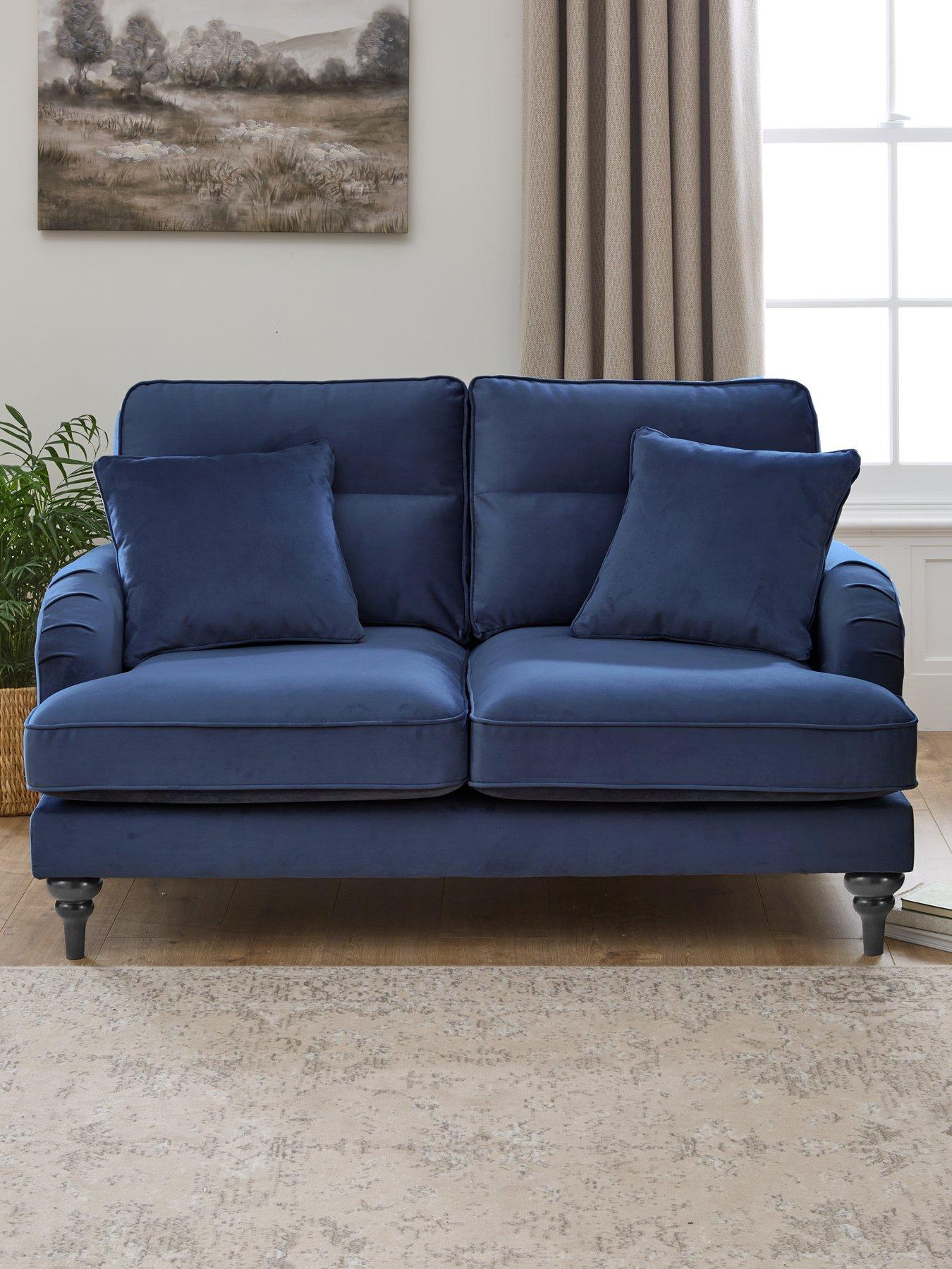 Image 1 of 7 of The Very Collection Victoria 2 Seater Fabric Sofa - Navy&nbsp;- FSC&reg; Certified