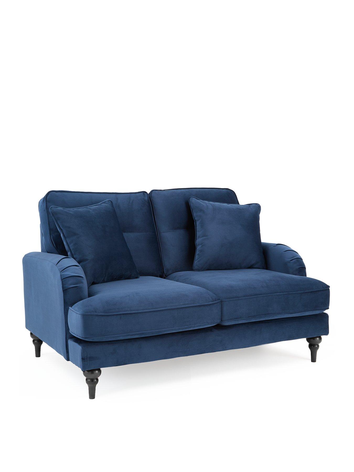 Image 3 of 7 of The Very Collection Victoria 2 Seater Fabric Sofa - Navy&nbsp;- FSC&reg; Certified