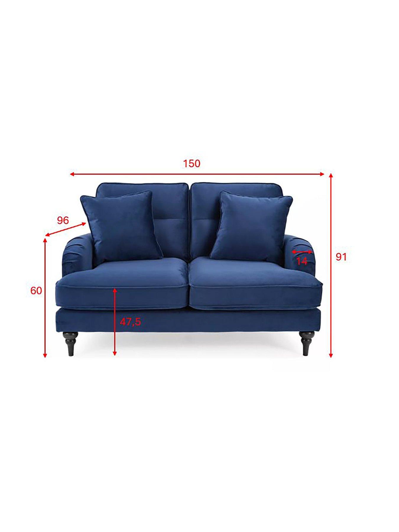 Image 6 of 7 of The Very Collection Victoria 2 Seater Fabric Sofa - Navy&nbsp;- FSC&reg; Certified