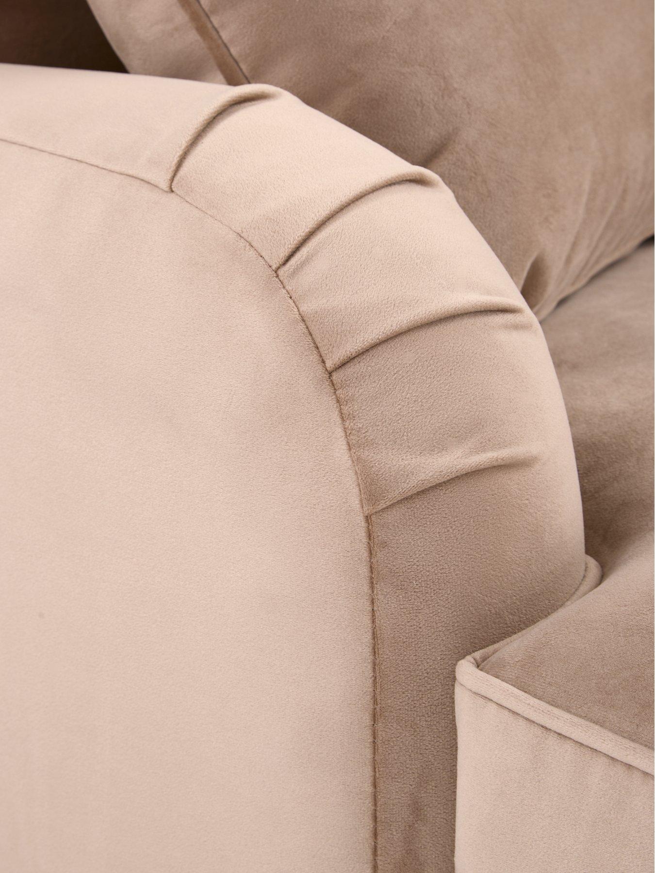 Image 5 of 7 of Very Home Victoria Right Hand Fabric 3 Seater Chaise Sofa - Mink - FSC&reg; Certified