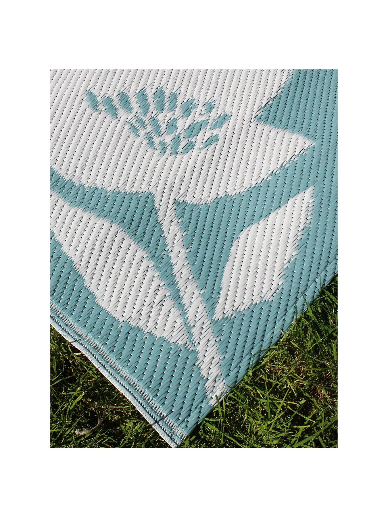  image of fusion-luna-outdoor-rug-duck-egg
