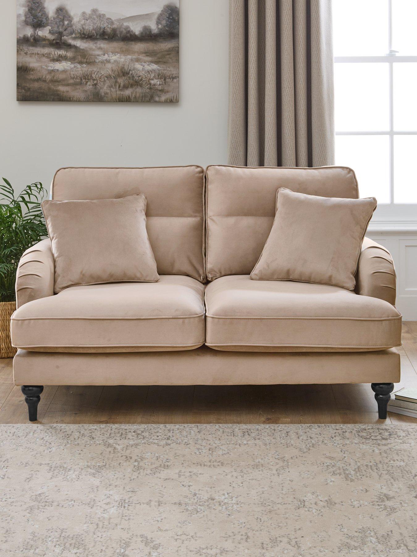 Very Home Victoria 2 Seater Fabric Sofa - Mink - FSC® Certified
