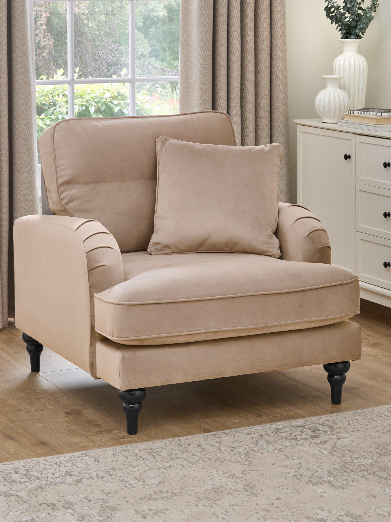 Image 1 of 7 of Very Home Victoria Fabric Armchair - Mink&nbsp;- FSC&reg; Certified