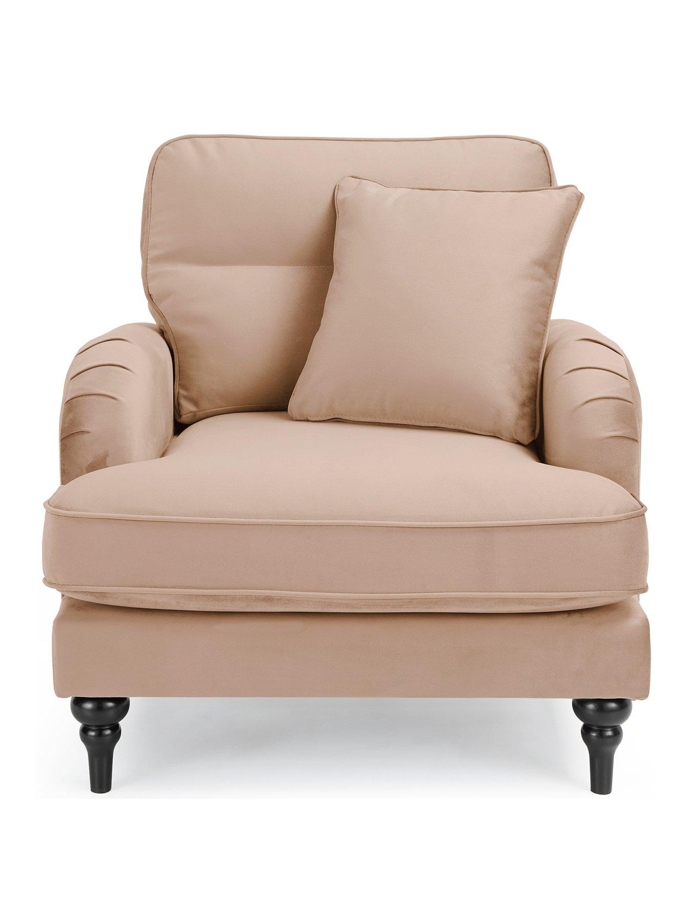 Image 2 of 7 of Very Home Victoria Fabric Armchair - Mink&nbsp;- FSC&reg; Certified