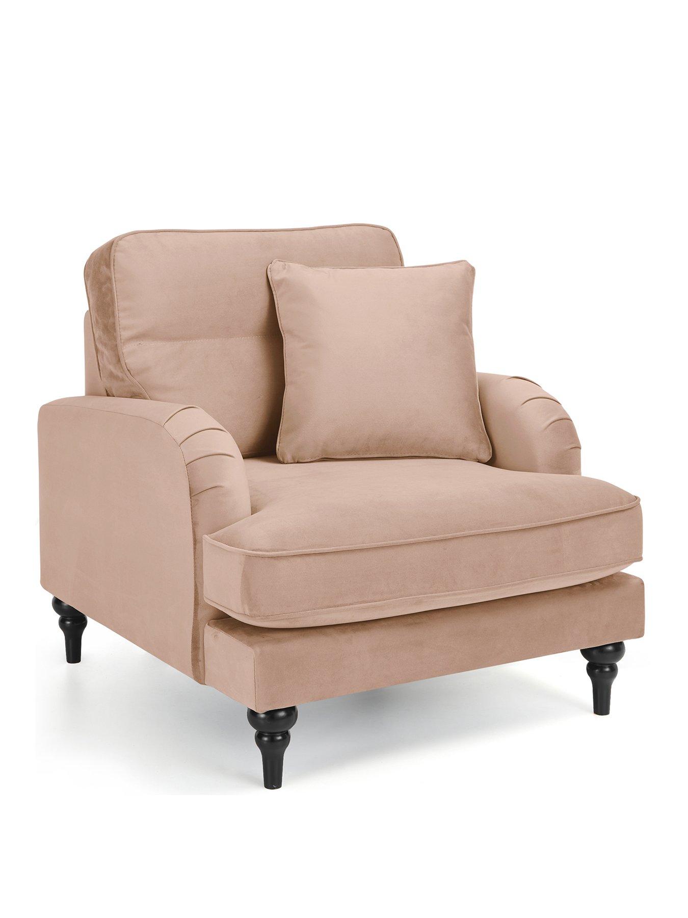 Image 3 of 7 of Very Home Victoria Fabric Armchair - Mink&nbsp;- FSC&reg; Certified