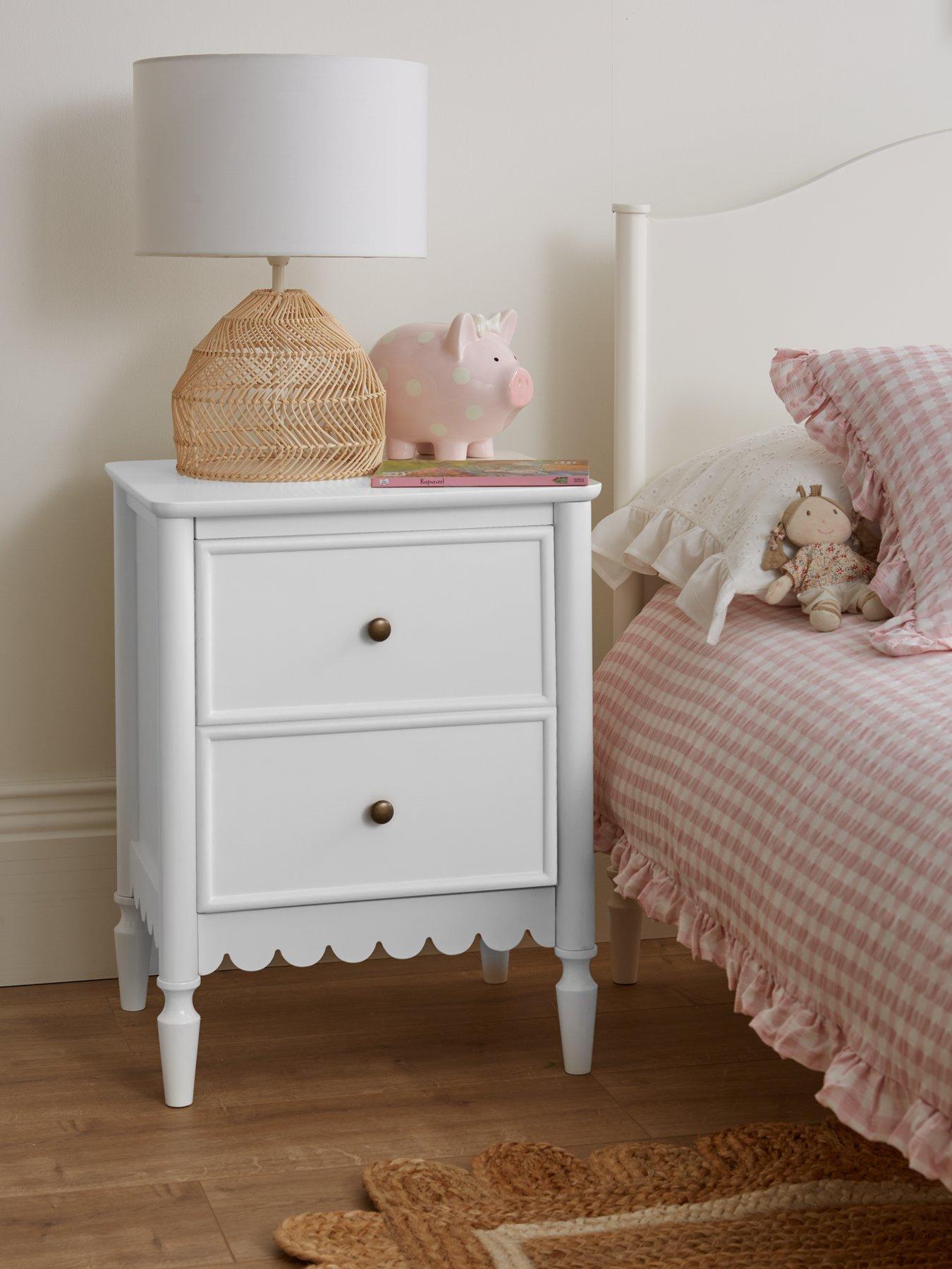 Very Home Scallop Bedside Chest - White - FSC Certified