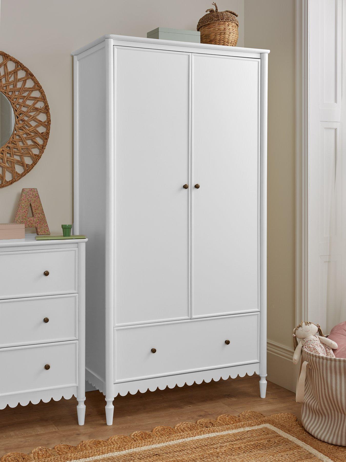 Very Home Scallop 2 Door, 2 Drawer Wardrobe - White - FSC Certified