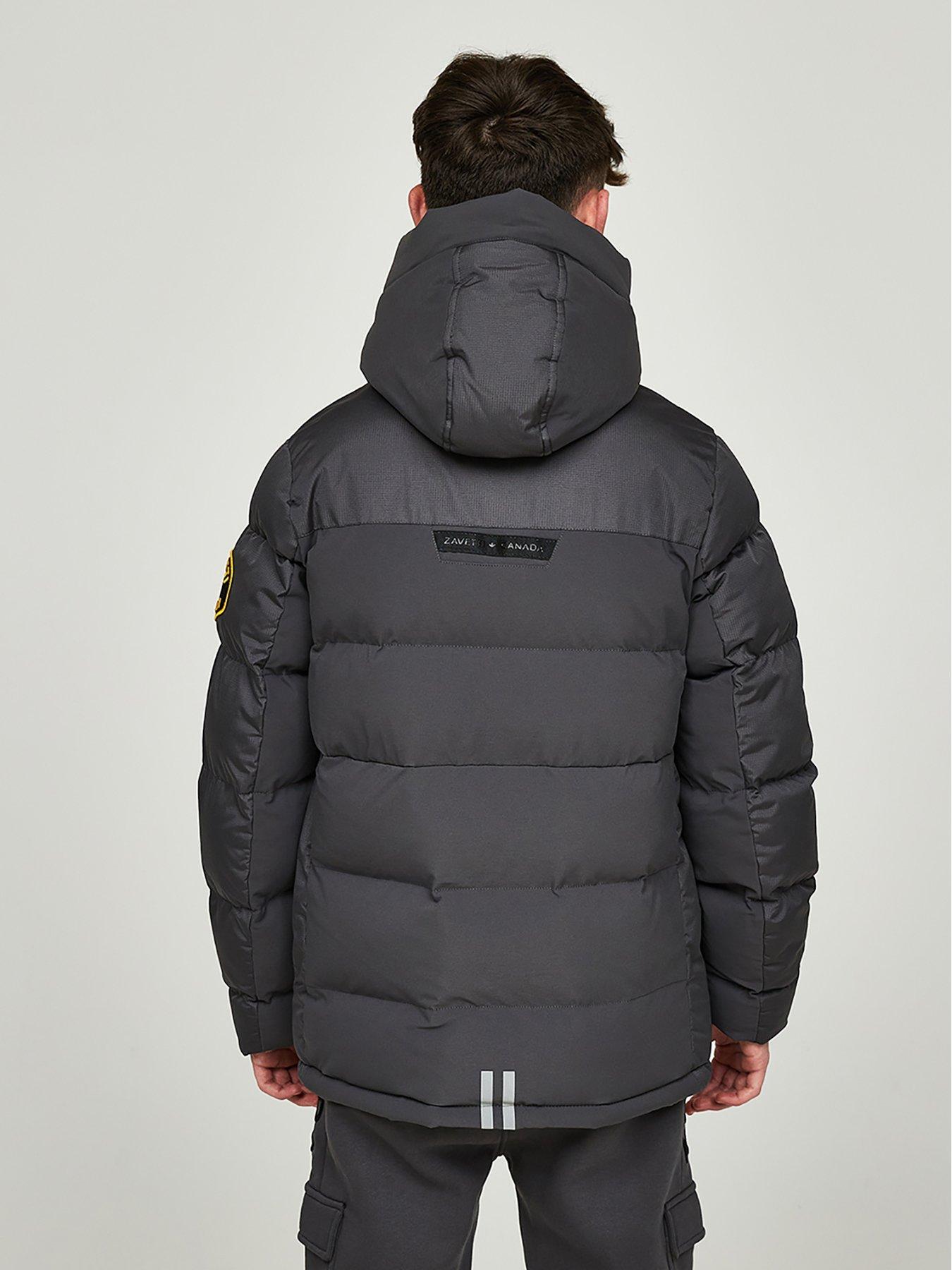 stillFront image of zavetti-canada-junior-raffino-puffer-jacket-grey