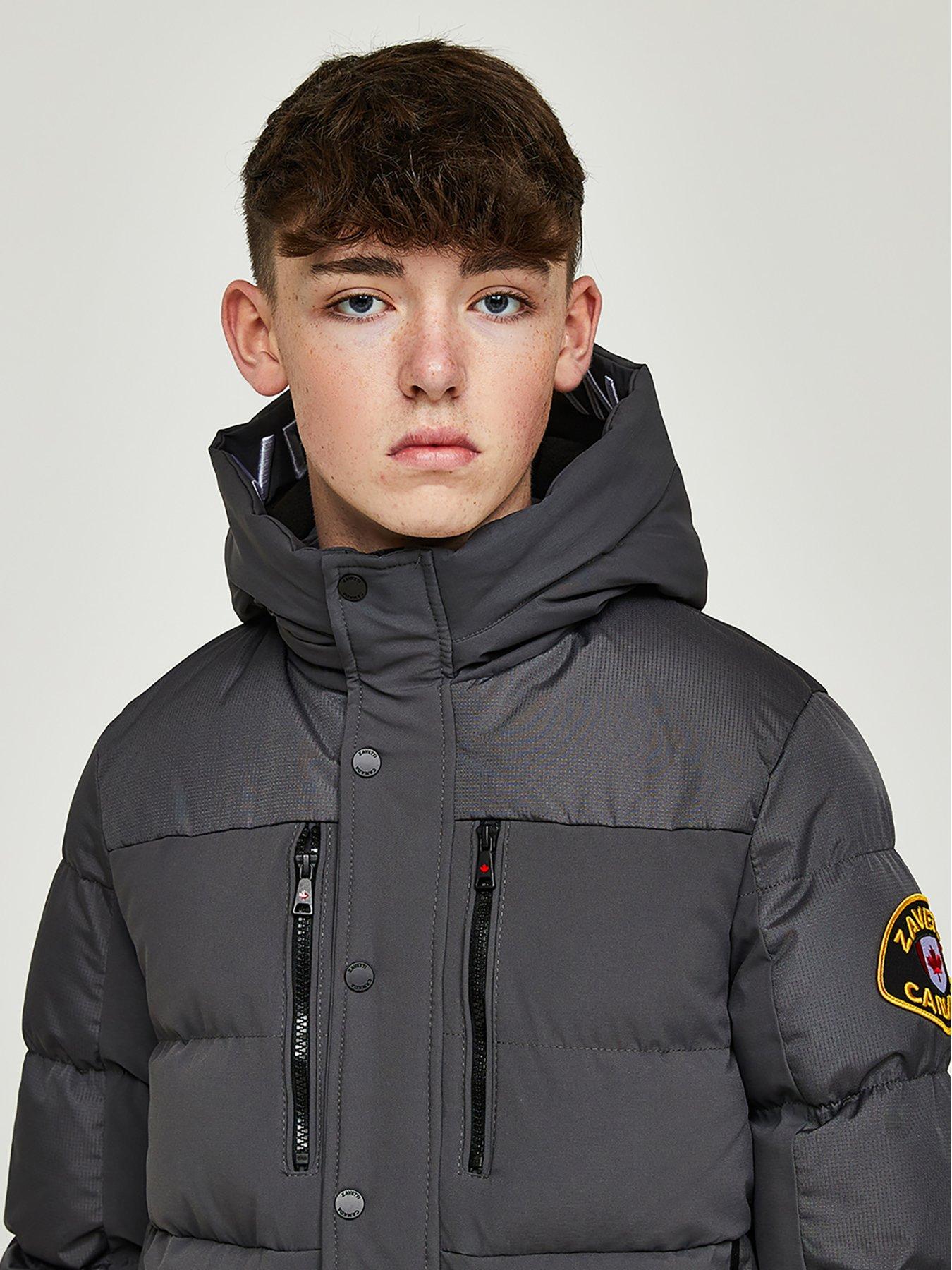  image of zavetti-canada-junior-raffino-puffer-jacket-grey