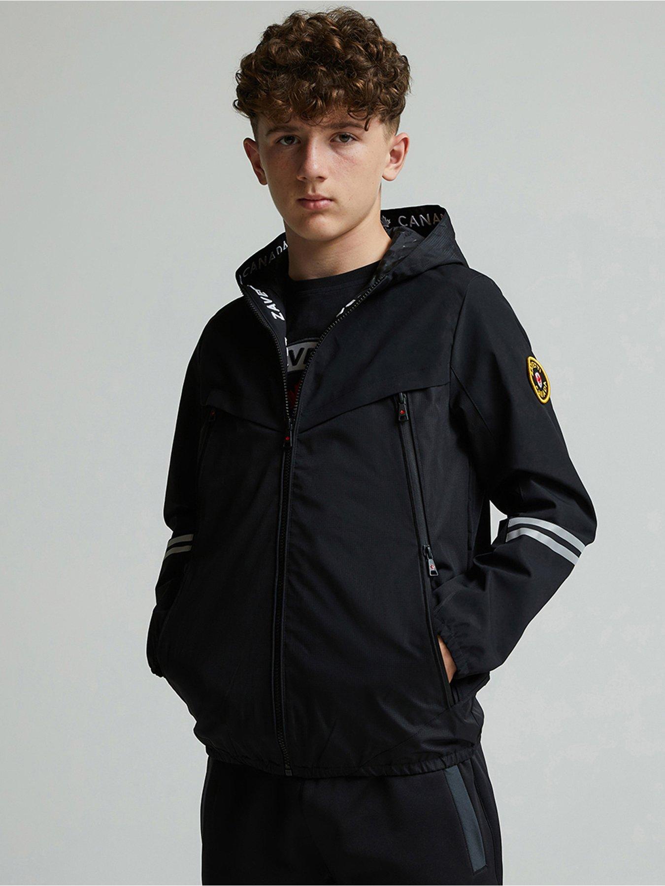 Zavetti Canada Junior Boys Vamaretta Windbreaker Jacket - Black
