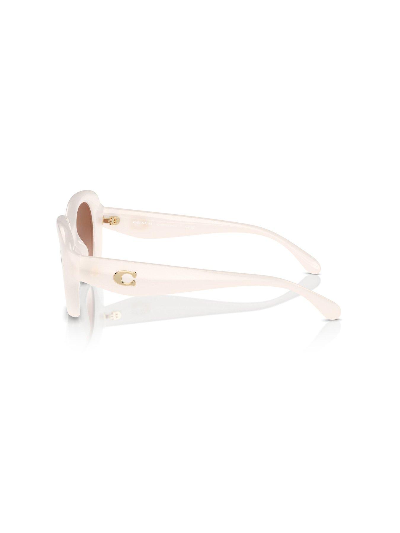 Image 2 of 4 of COACH Oval Sunglasses - White