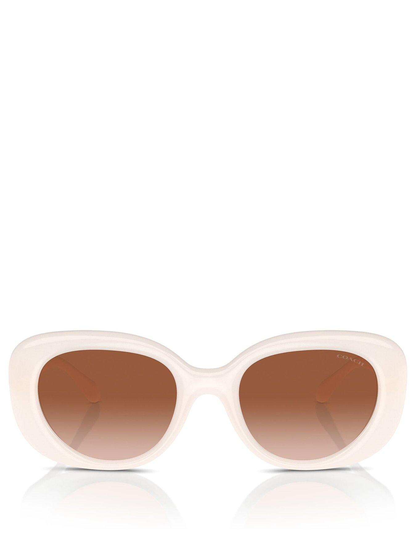Image 3 of 4 of COACH Oval Sunglasses - White