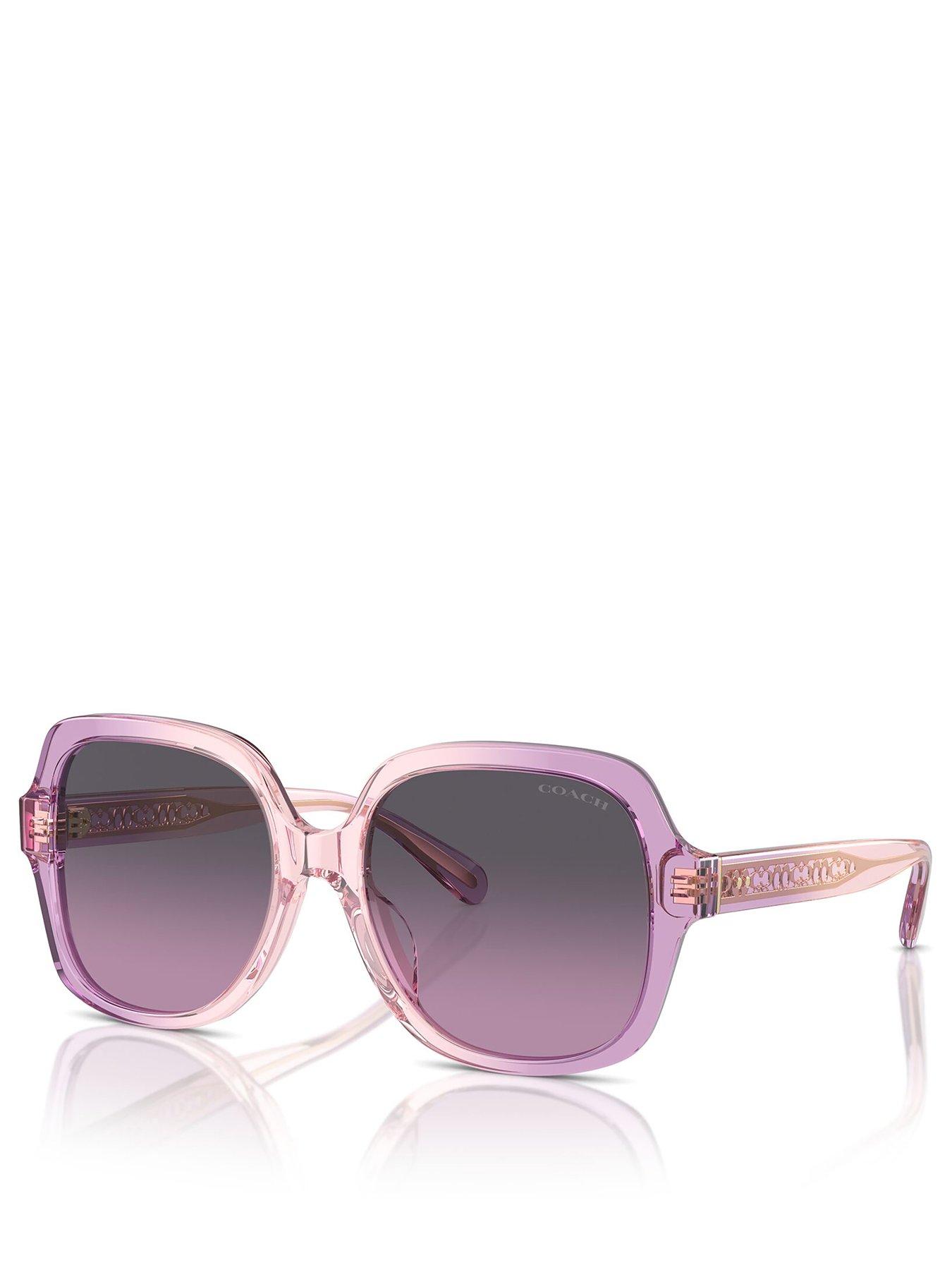 Image 1 of 4 of COACH Square Sunglasses - Pink
