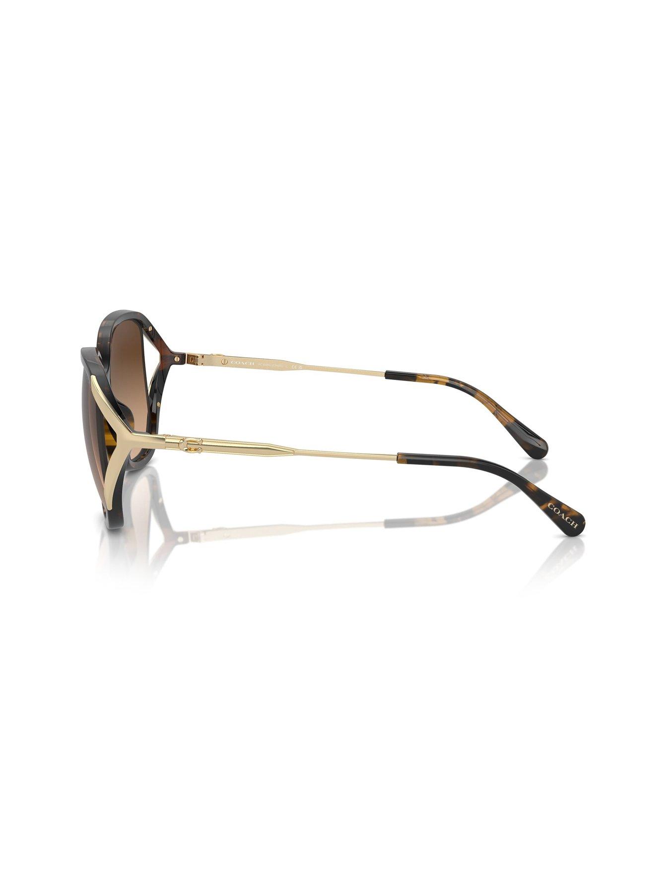 Image 2 of 4 of COACH Gradient Tint Tortoise Sunglasses - Brown