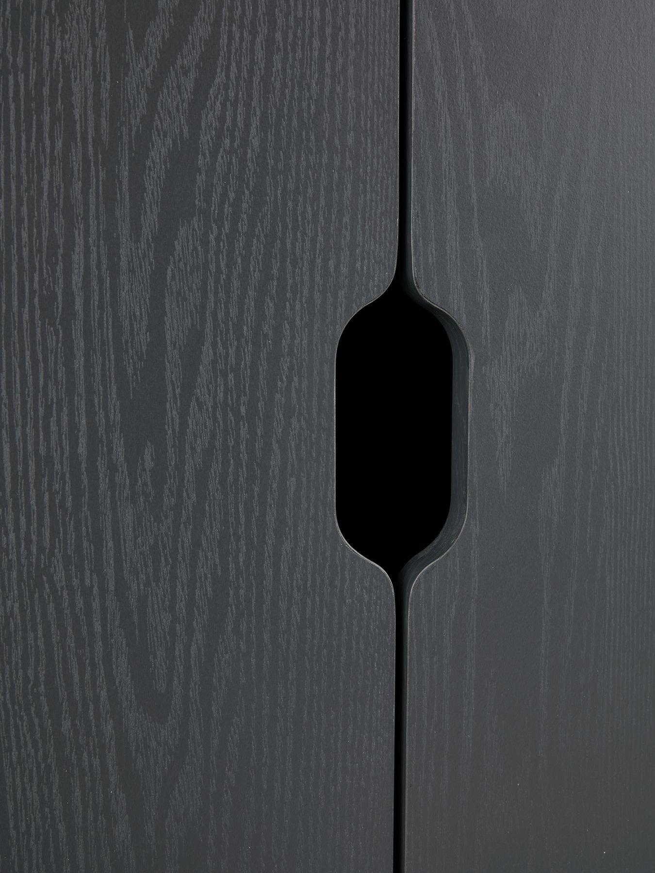 Image 5 of 6 of The Very Collection Aspen 2 Door,&nbsp;2 Drawer Wardrobe - Dark Grey Oak Effect