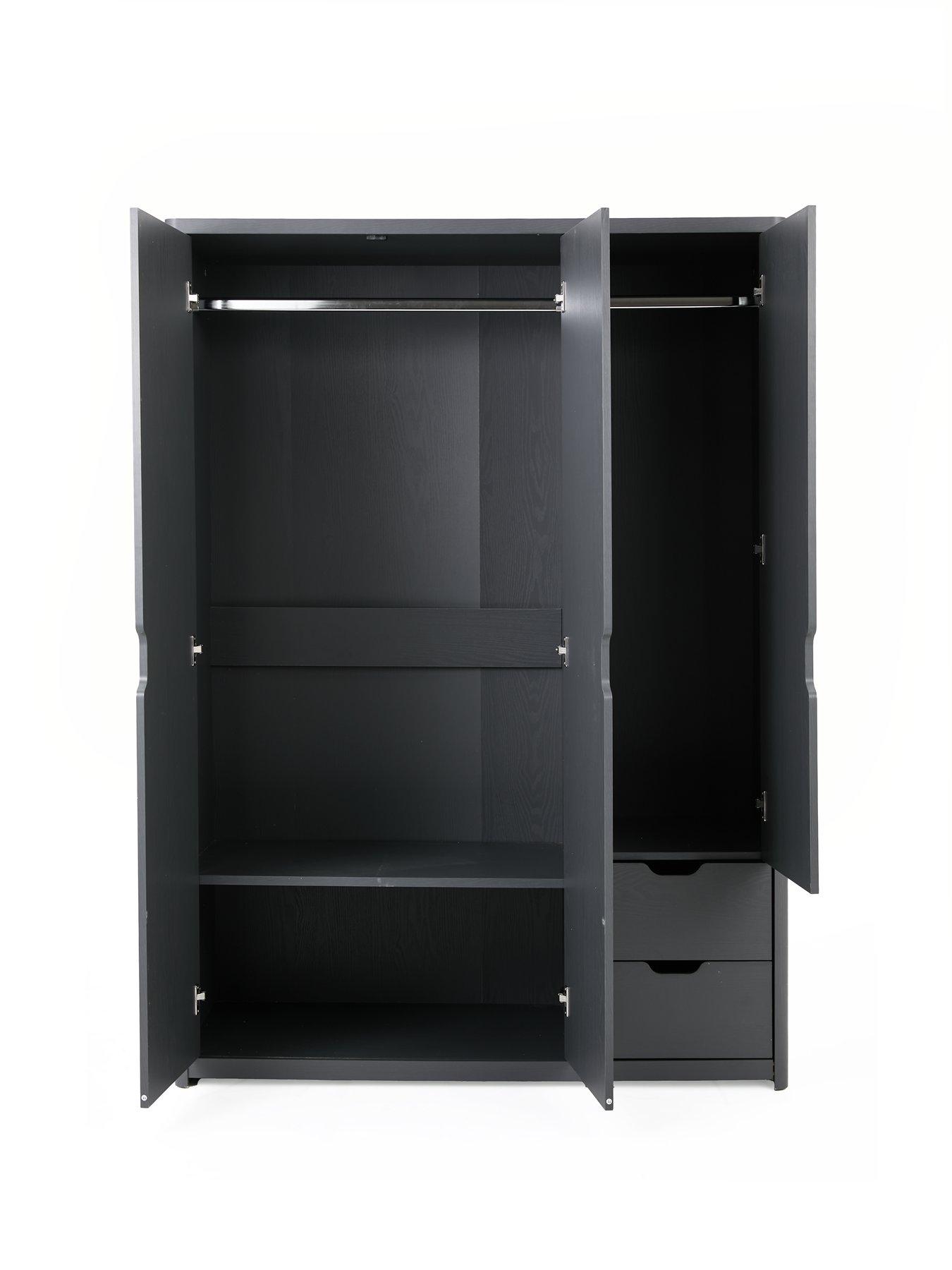 Image 4 of 6 of Very Home Aspen 3 Door, 2 Drawer Wardrobe - Dark Grey Oak Effect
