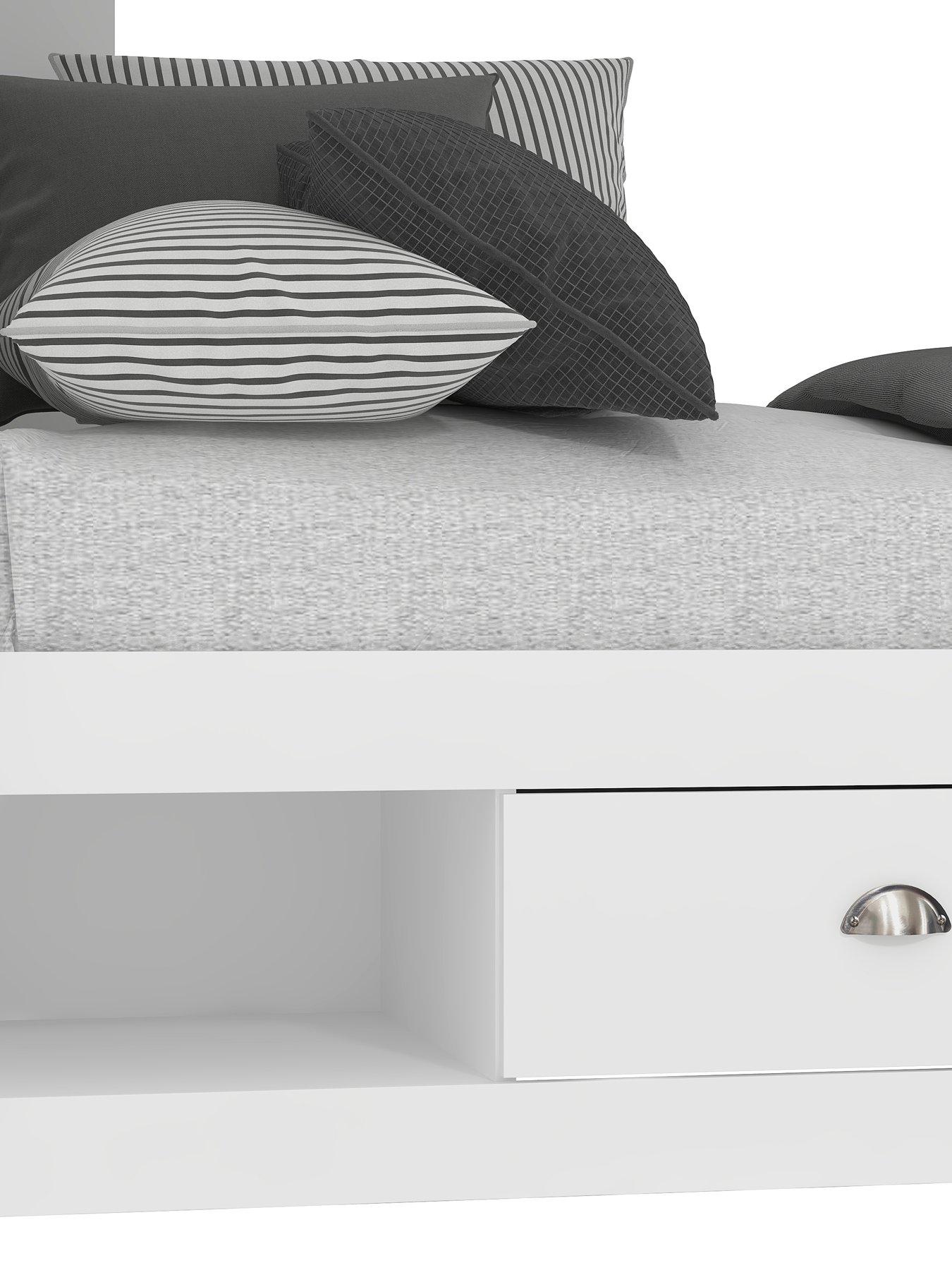 Image 6 of 7 of The Very Collection Atlanta Storage Bunk Bed with Mattress Options (Buy &amp; SAVE!) - White